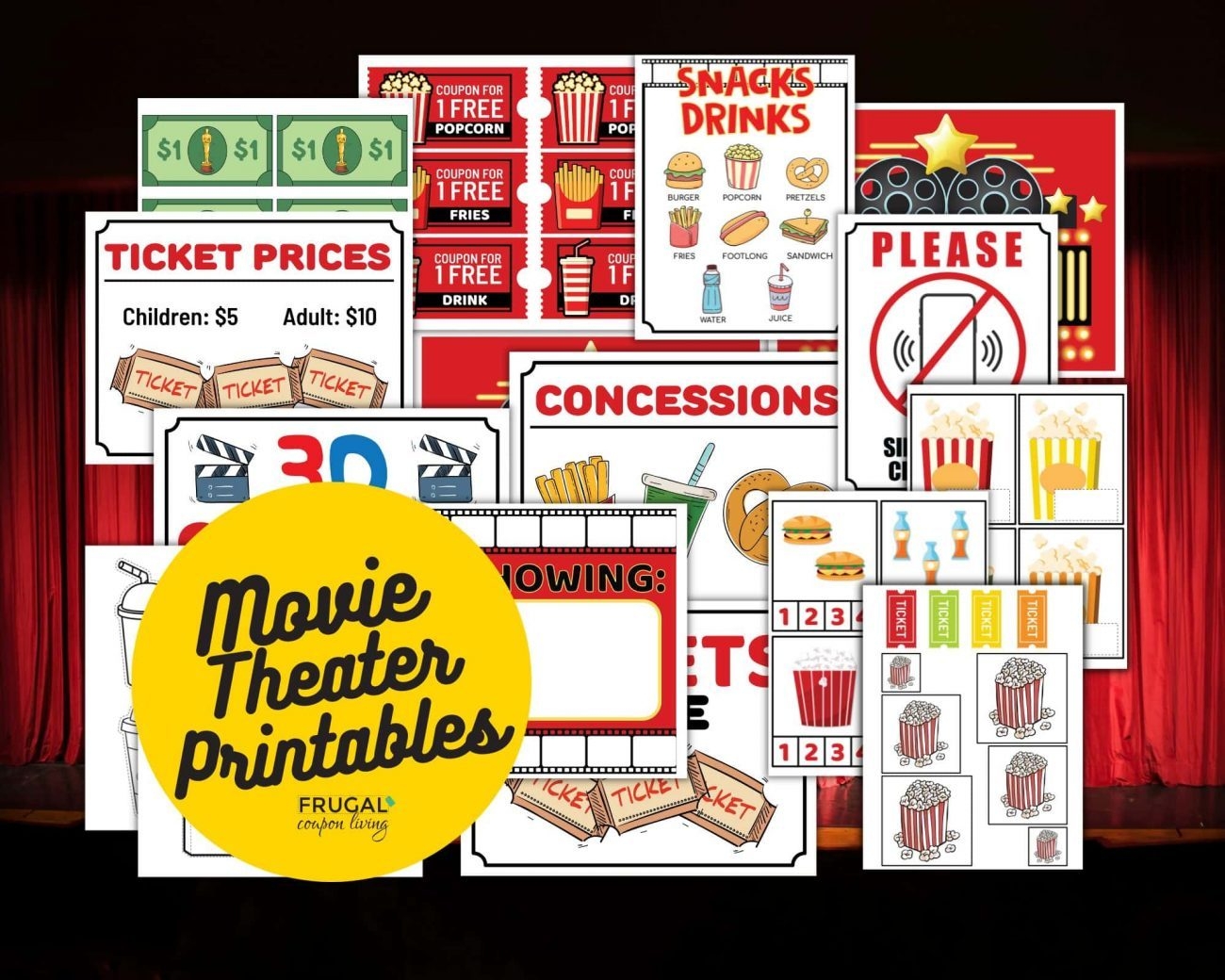 Adorable Pretend Play Movie Theater Printables Kids Will Love 