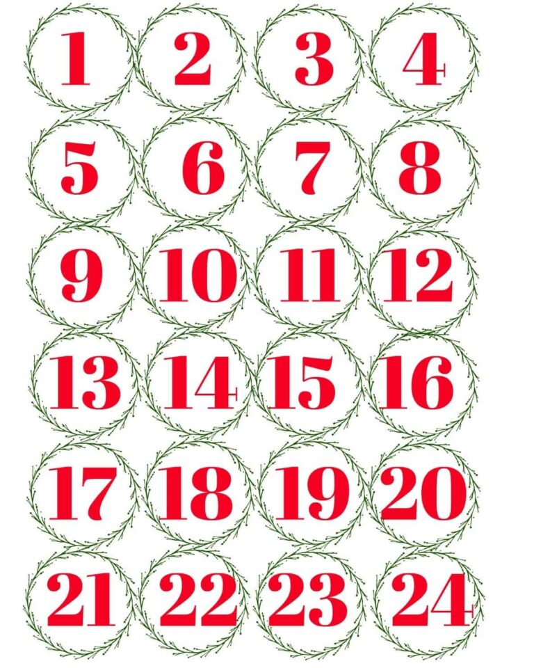 Advent Calendar Bags And Printable Numbers Thistle Key Lane