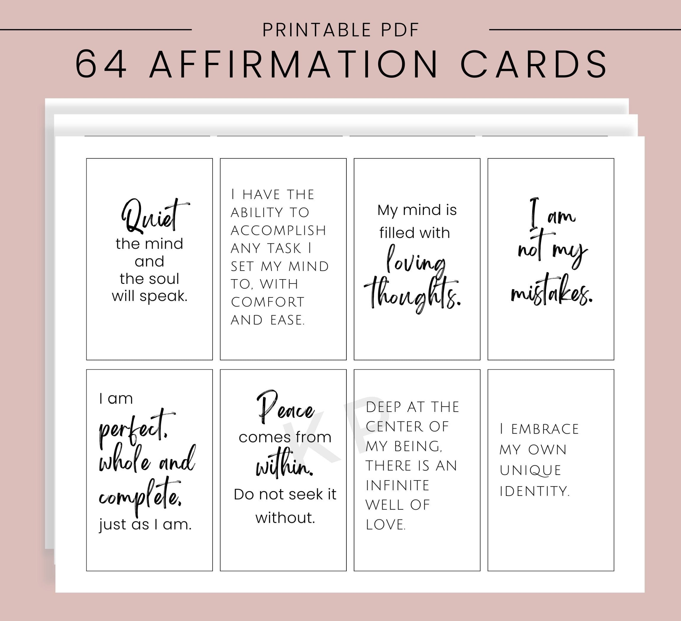 Affirmation Cards Printable Positive Affirmation Cards Printable Affirmation Cards PDF Etsy
