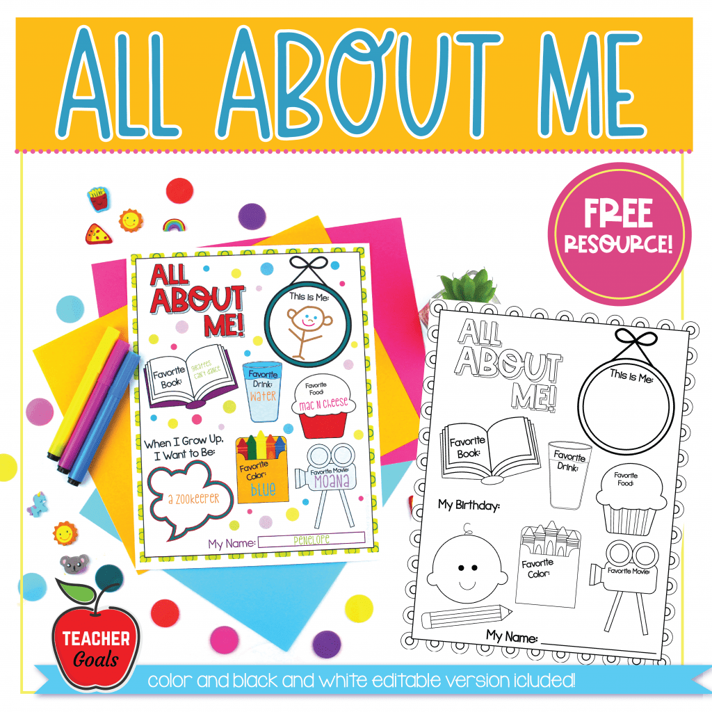 All About Me Book - Free Printable