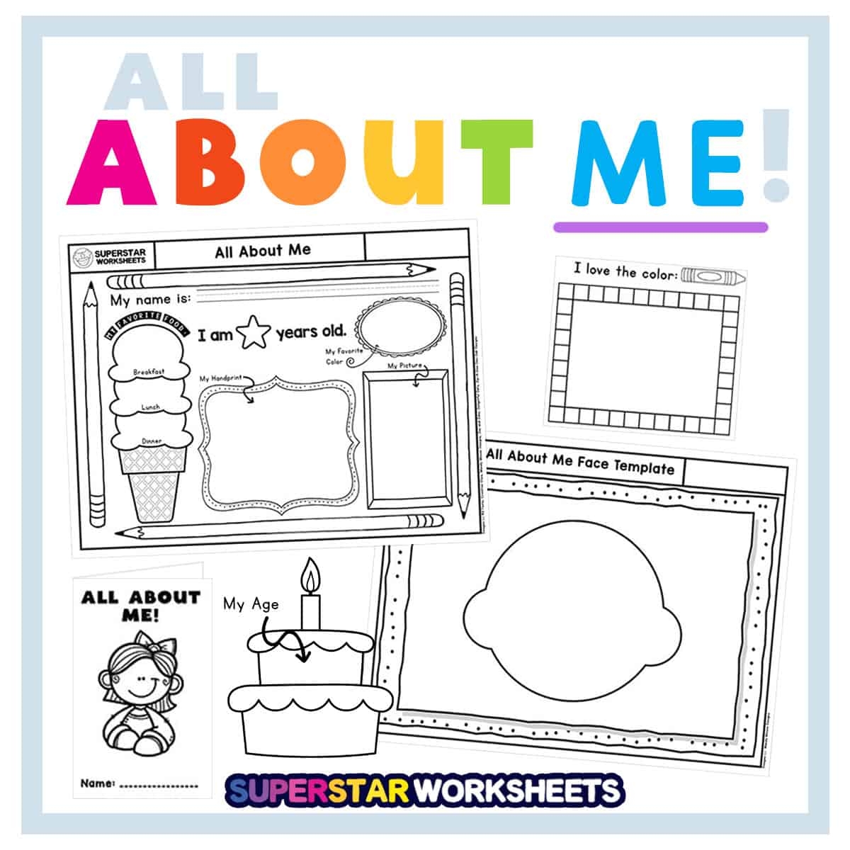 All About Me Book Printable Free