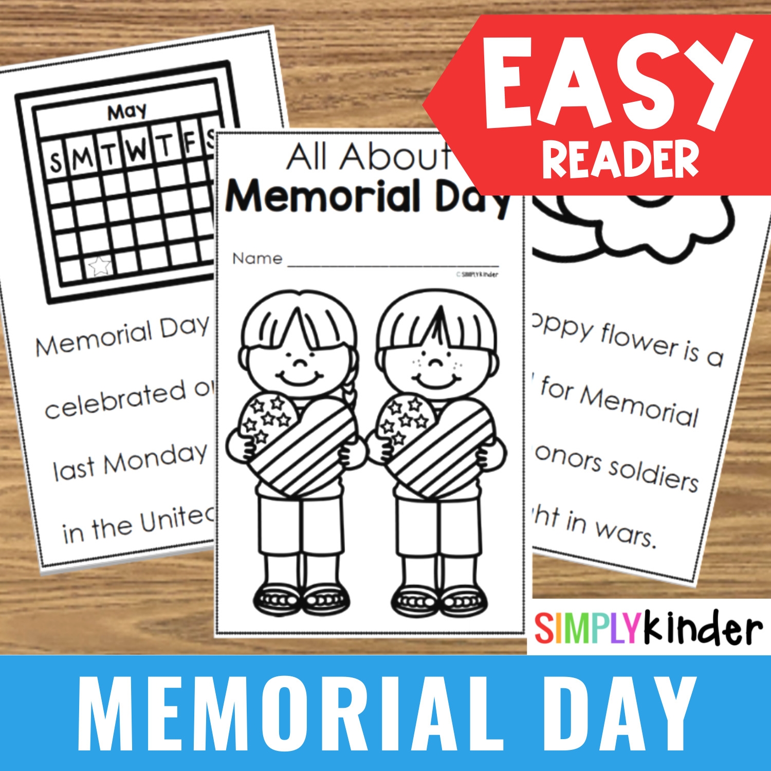 All About Memorial Day Free Easy Reader Simply Kinder