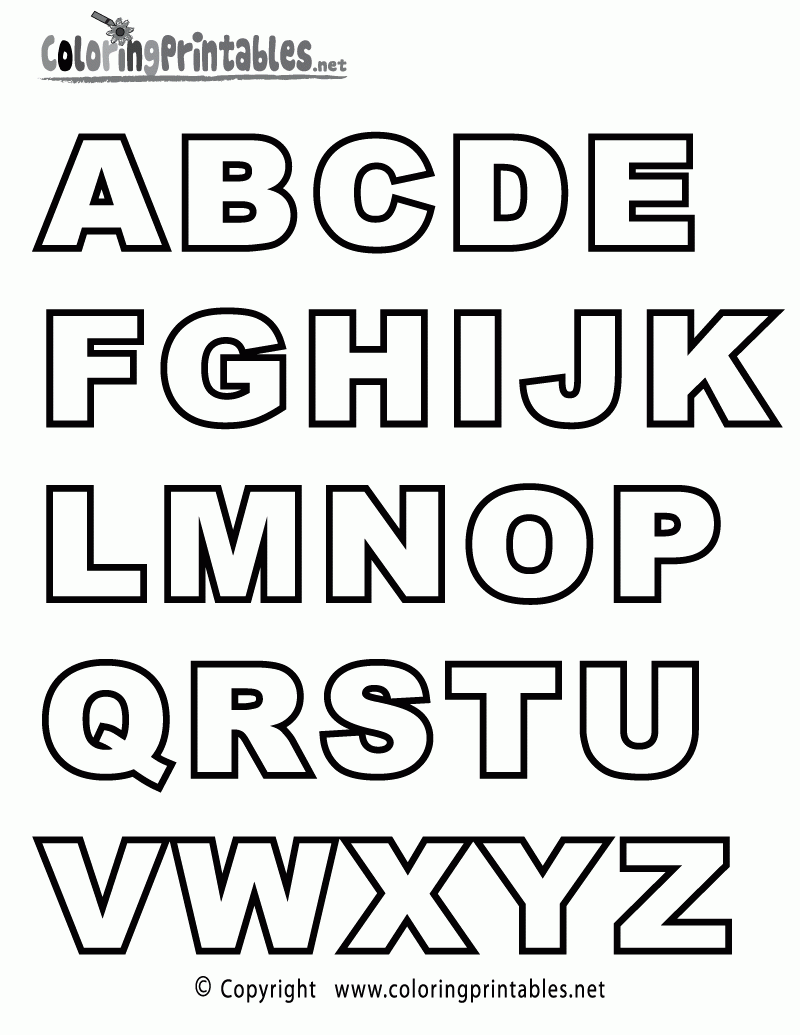 Alphabet Capital Letters Coloring Page A Free English Coloring 