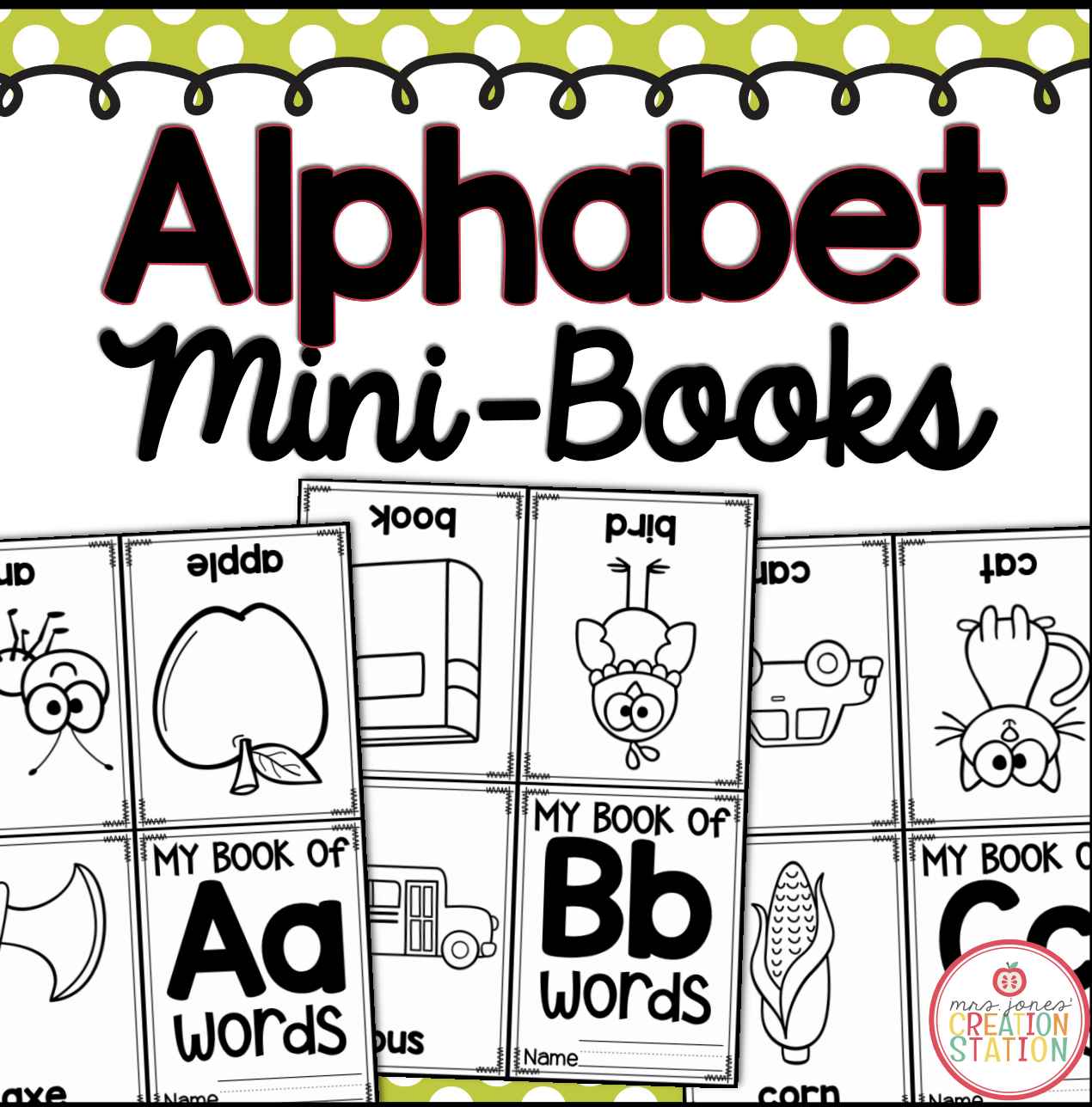 ALPHABET MINI BOOKS Mrs Jones Creation Station Store