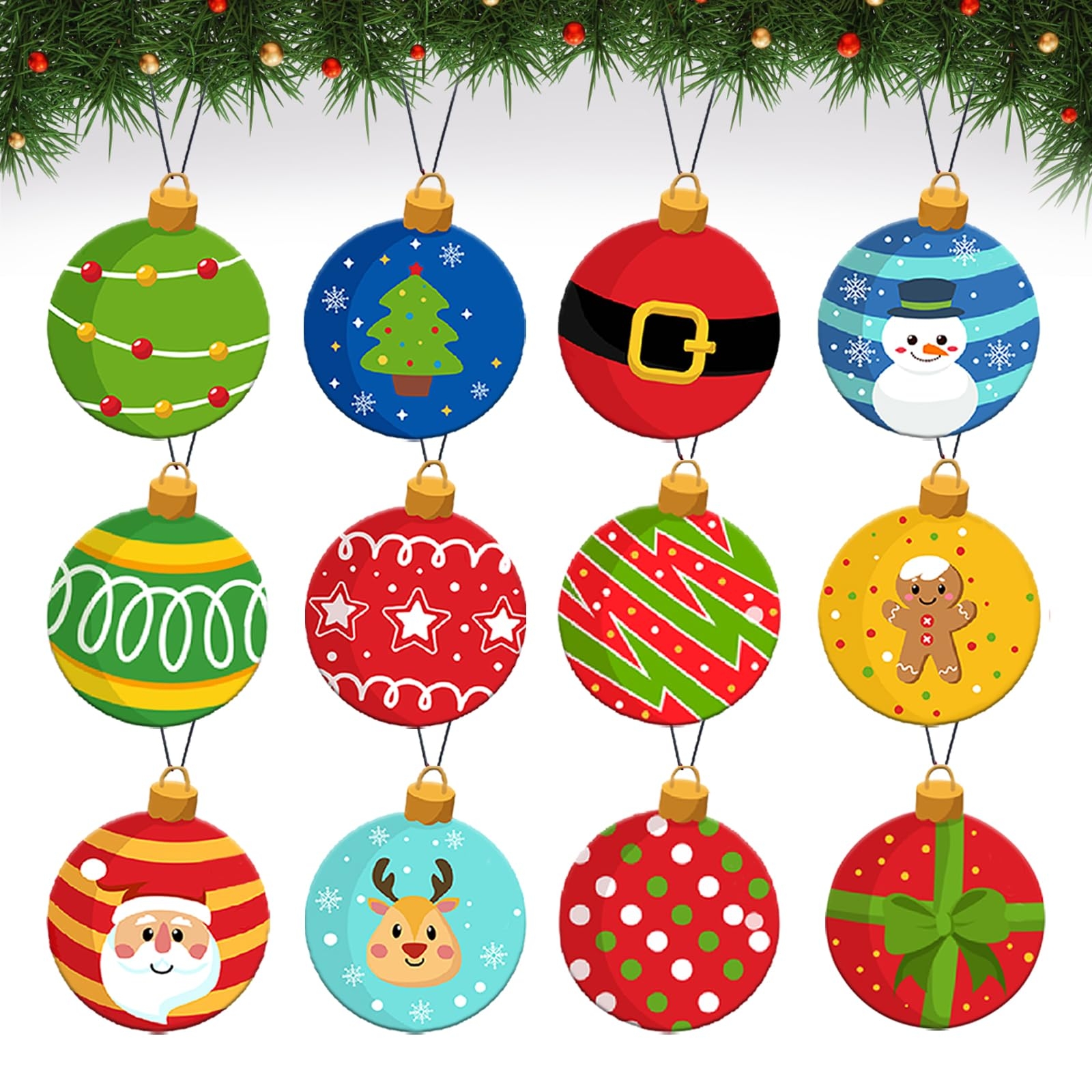 Amazon 24 Pcs Christmas Light Bulb Wood Ornaments Christmas Tree Ornaments Decorations Hanging Christmas Light Bulb Wood Cutouts For Xmas Holiday 