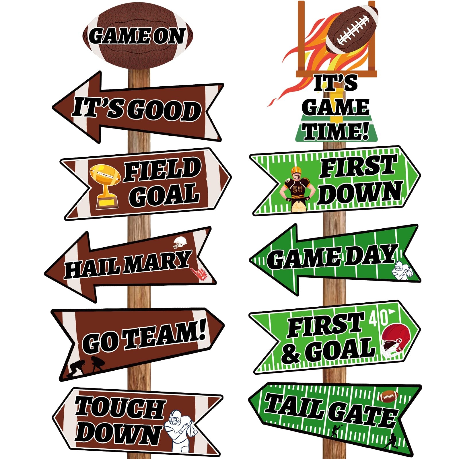 Amazon 24 Pcs Football Sign Football Concession Stand Party Supplies Football Poster Paper Cutouts Sign Decorations Football Yard Street Signs 