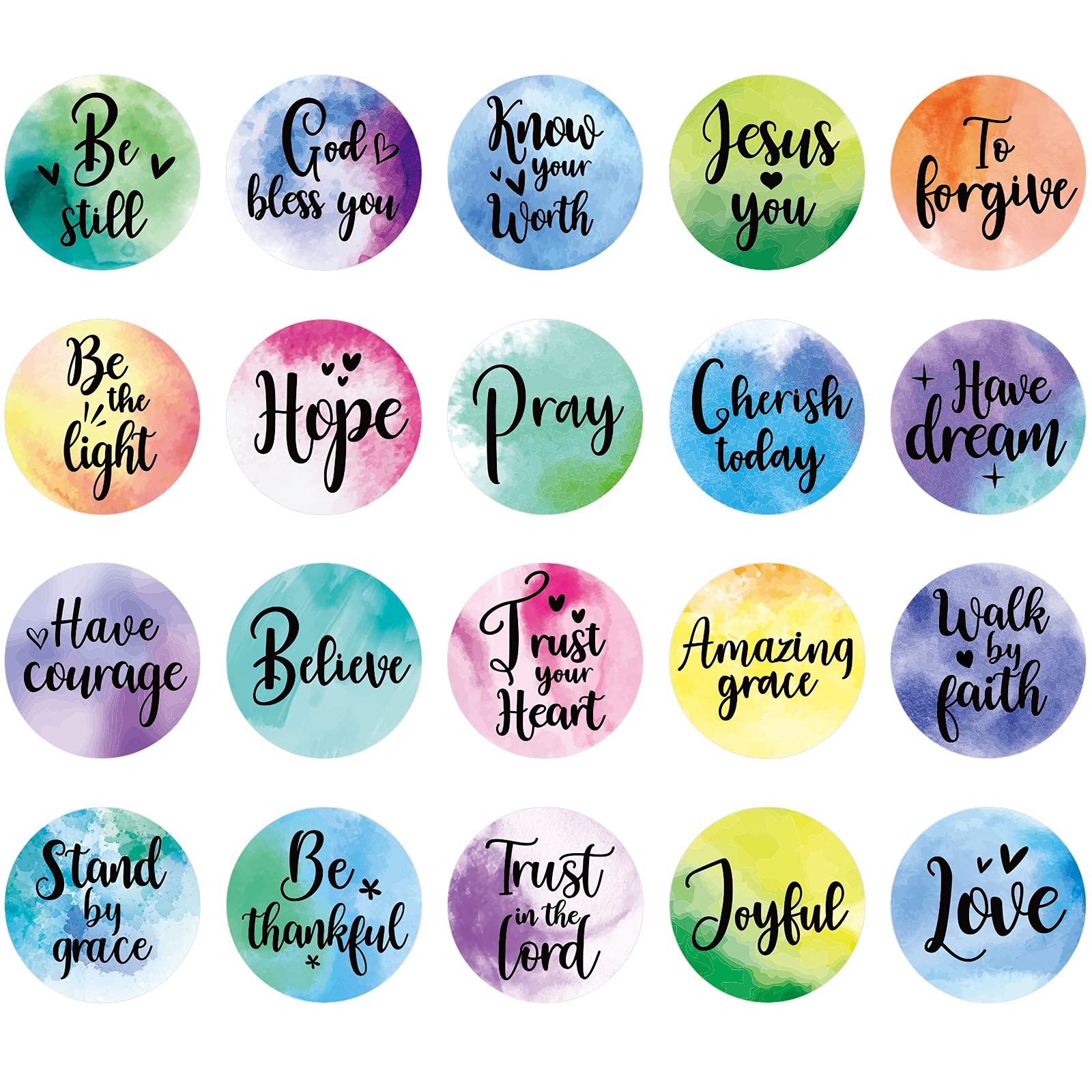 Amazon 480 Pieces Inspirational Bible Verse Stickers Motivational Scripture Round Bible Stickers Faith Encouraging Decals For Prayer Laptop 