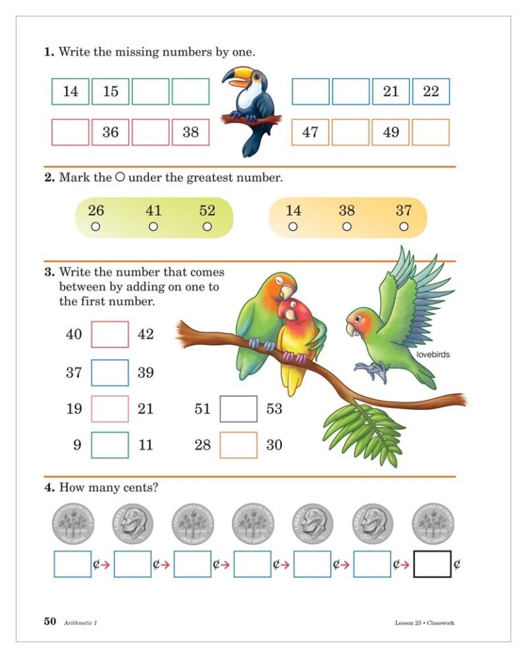 Amazon Arithmetic 1 Abeka 1st Grade 1 Mathematics Student Work Text Judy Howe Patricia East Kim Ashbaugh Gloria Rigsby Books