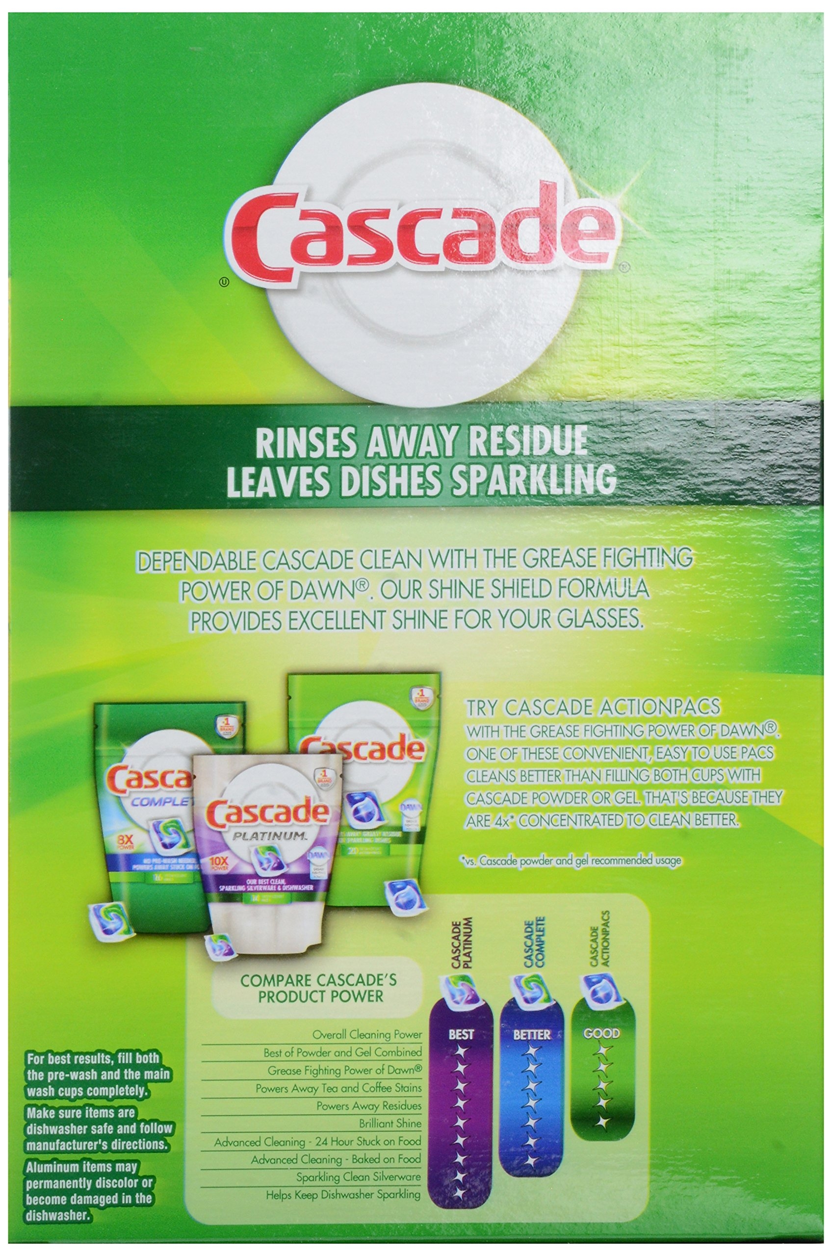 Amazon Cascade Powder Dishwasher Detergent Fresh Scent 45 Oz Health U0026 Household