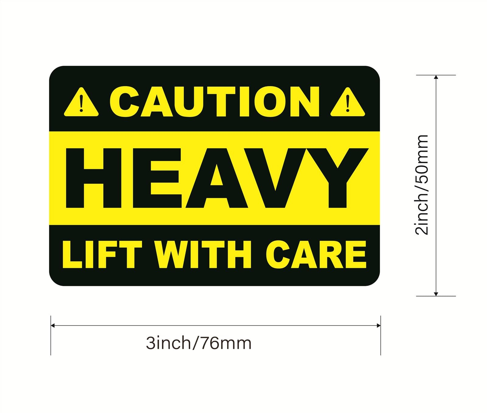 Amazon Caution Heavy Sticker 2x3 Inch 200pcs Yellow Heavy Lift With Care Shipping Sticker Office Products