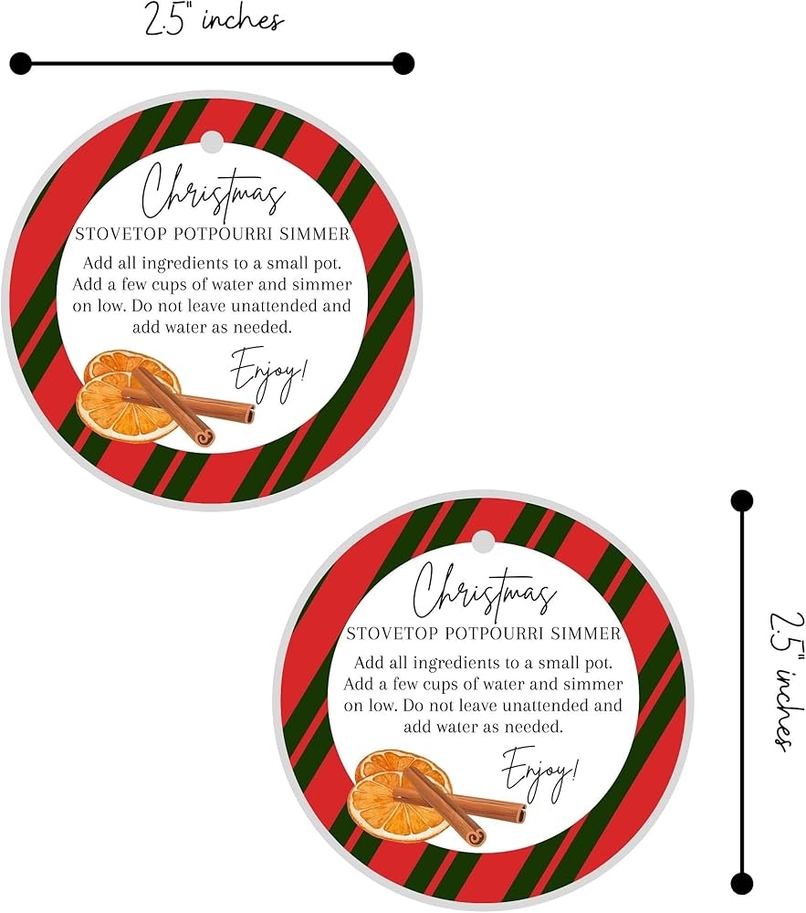 Free Printable Christmas Potpourri Tags