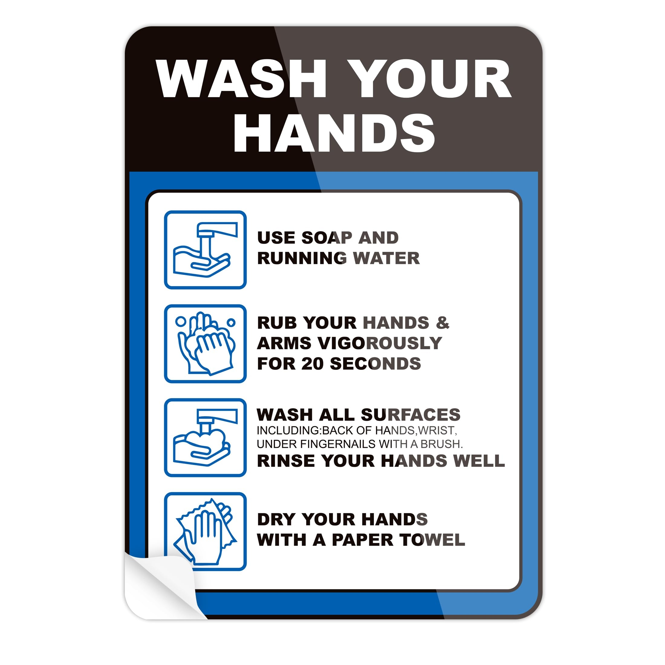 Amazon Employees Must Wash Hands Before Returning To Work Sign 6 7