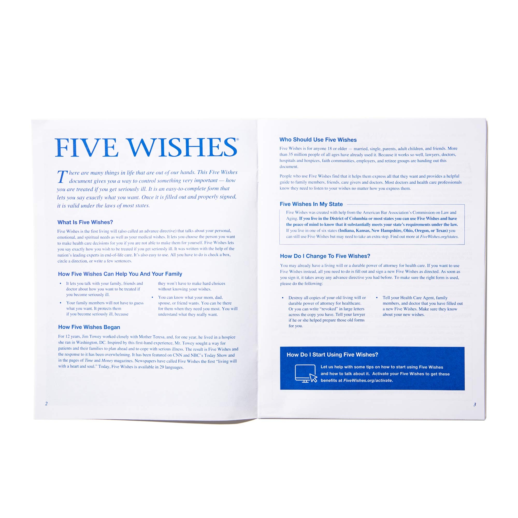 Amazon Five Wishes Advance Care Planning And Living Will End Of Life Directives Legal Document