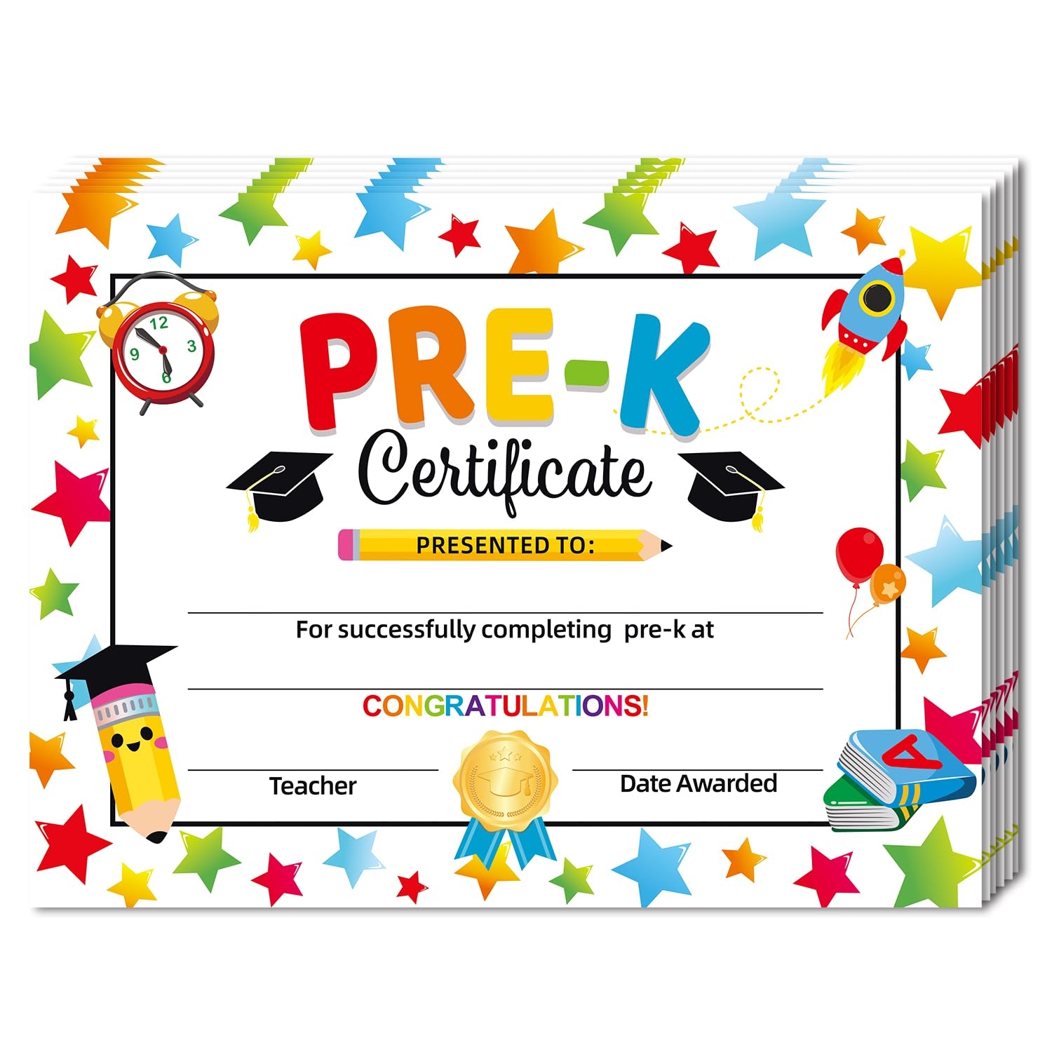 Amazon PRE K Graduation Diploma 2025 Preschool Graduation Award Certificate 2025 Preschool End Of School Year Certificate BYJZ Preschool 