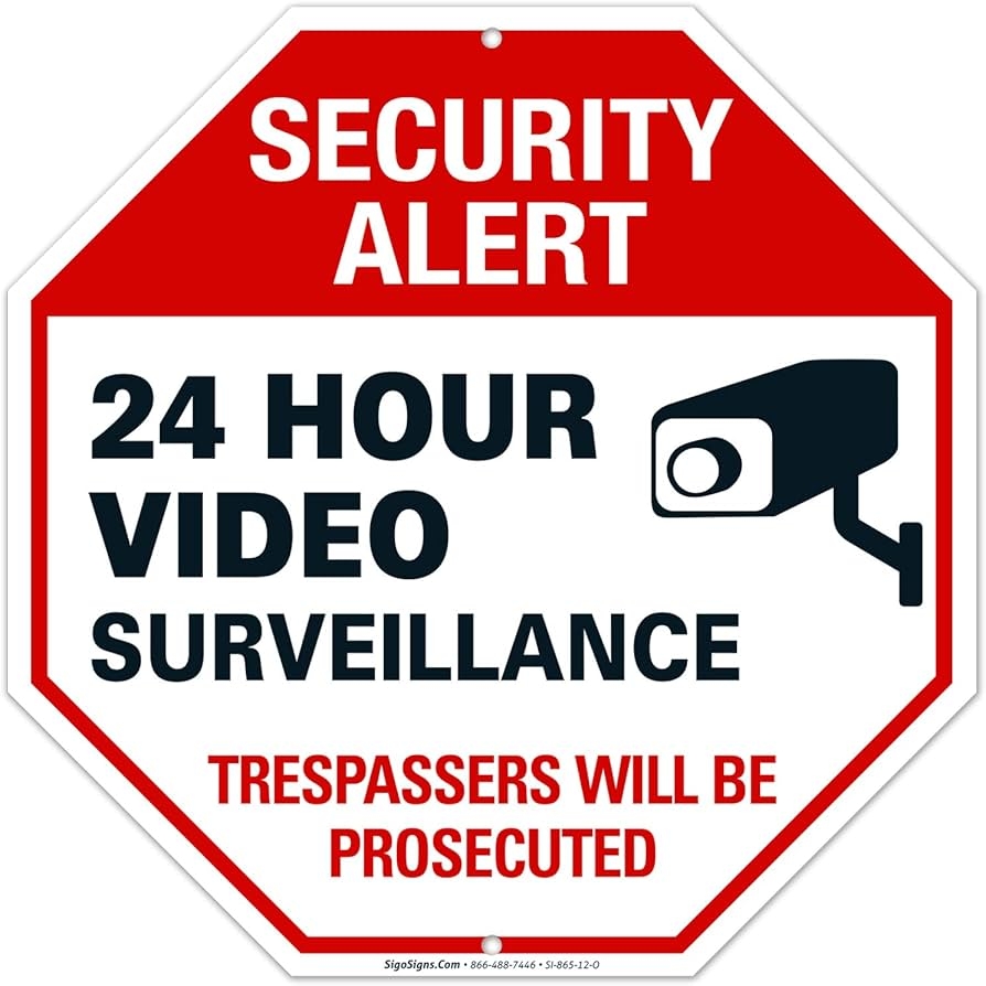 Amazon Sigo Signs Video Surveillance Sign Surveillance Sign 