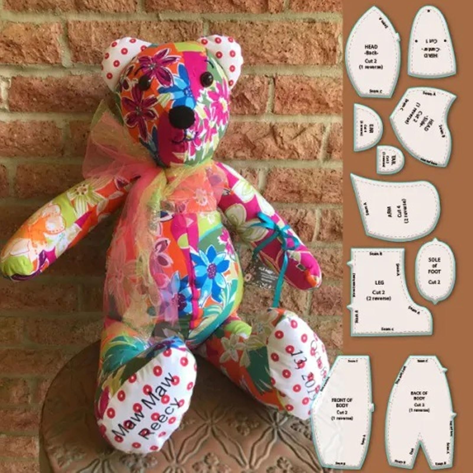 Amazon Yosoo Health Gear 10PCS Memory Teddy Bear Sewing Templates Memory Bear Template Ruler Set DIY Acrylic Memory Teddy Bear Pattern Set 
