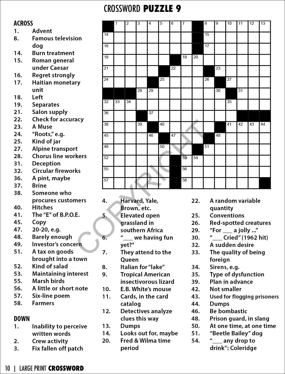 Amazon ZOCO Large Print Crossword Puzzle Books 25 Bulk Pack Games For Adults The Visually Impaired Seniors Gifts For Assisted Living 