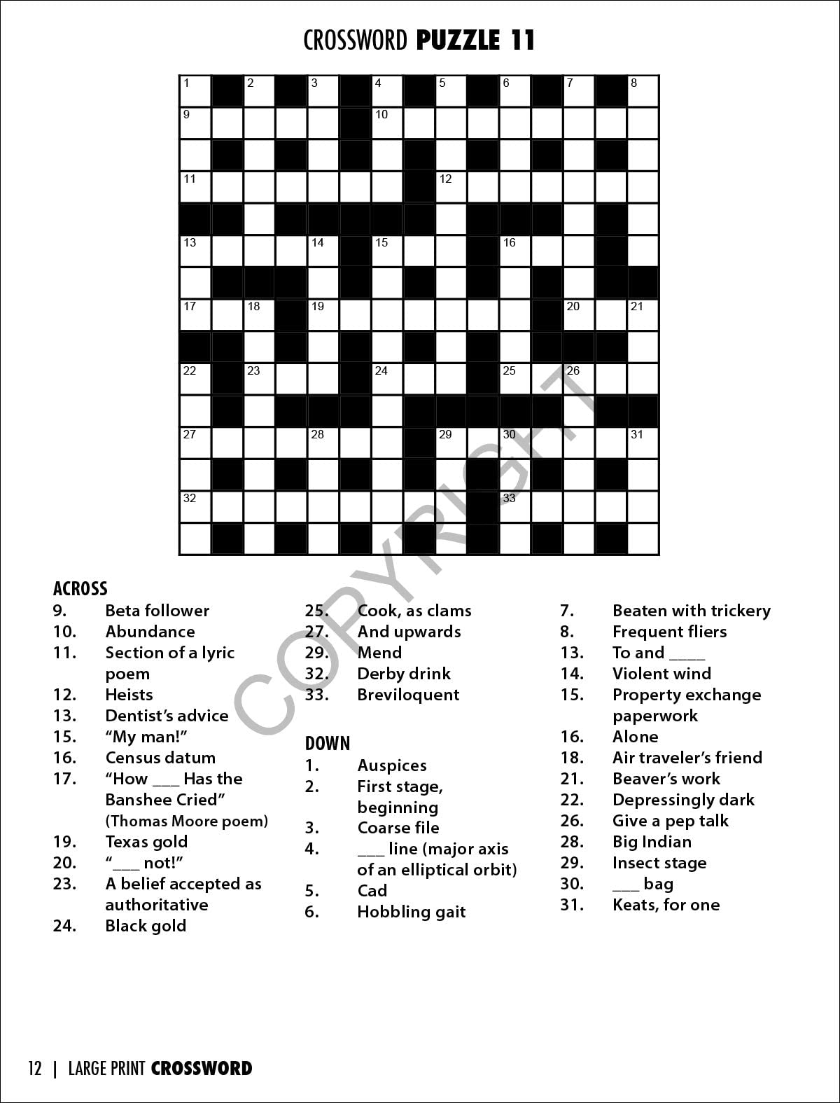 Amazon ZOCO Large Print Crossword Puzzle Books In Bulk 25 