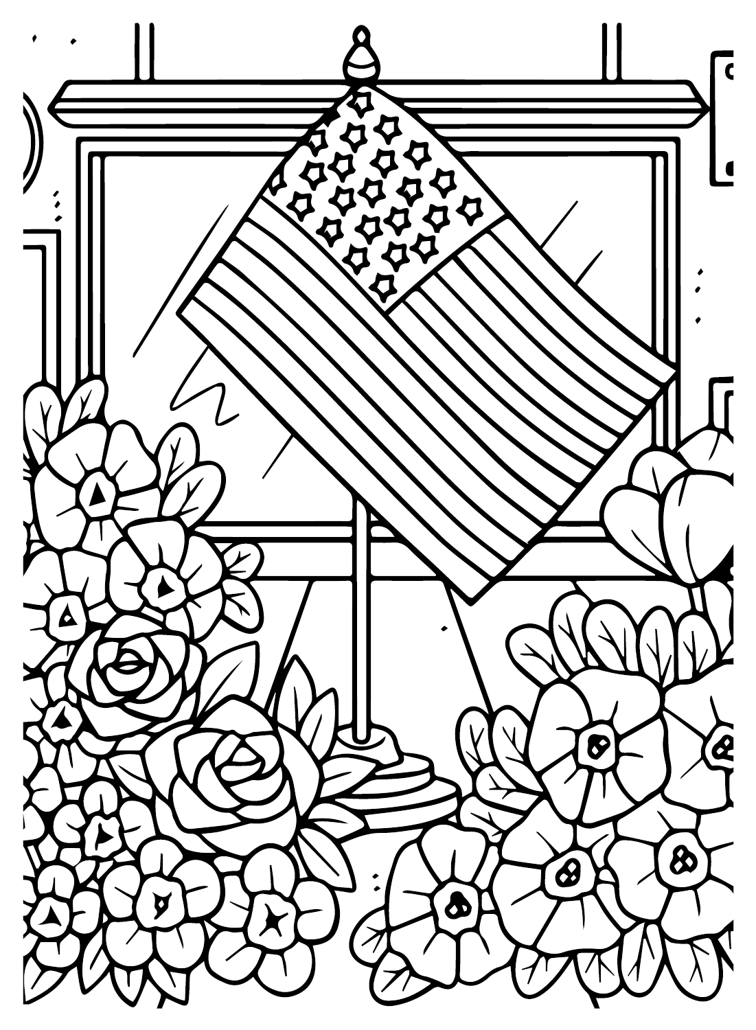 Free Printable American Flag Coloring Pages