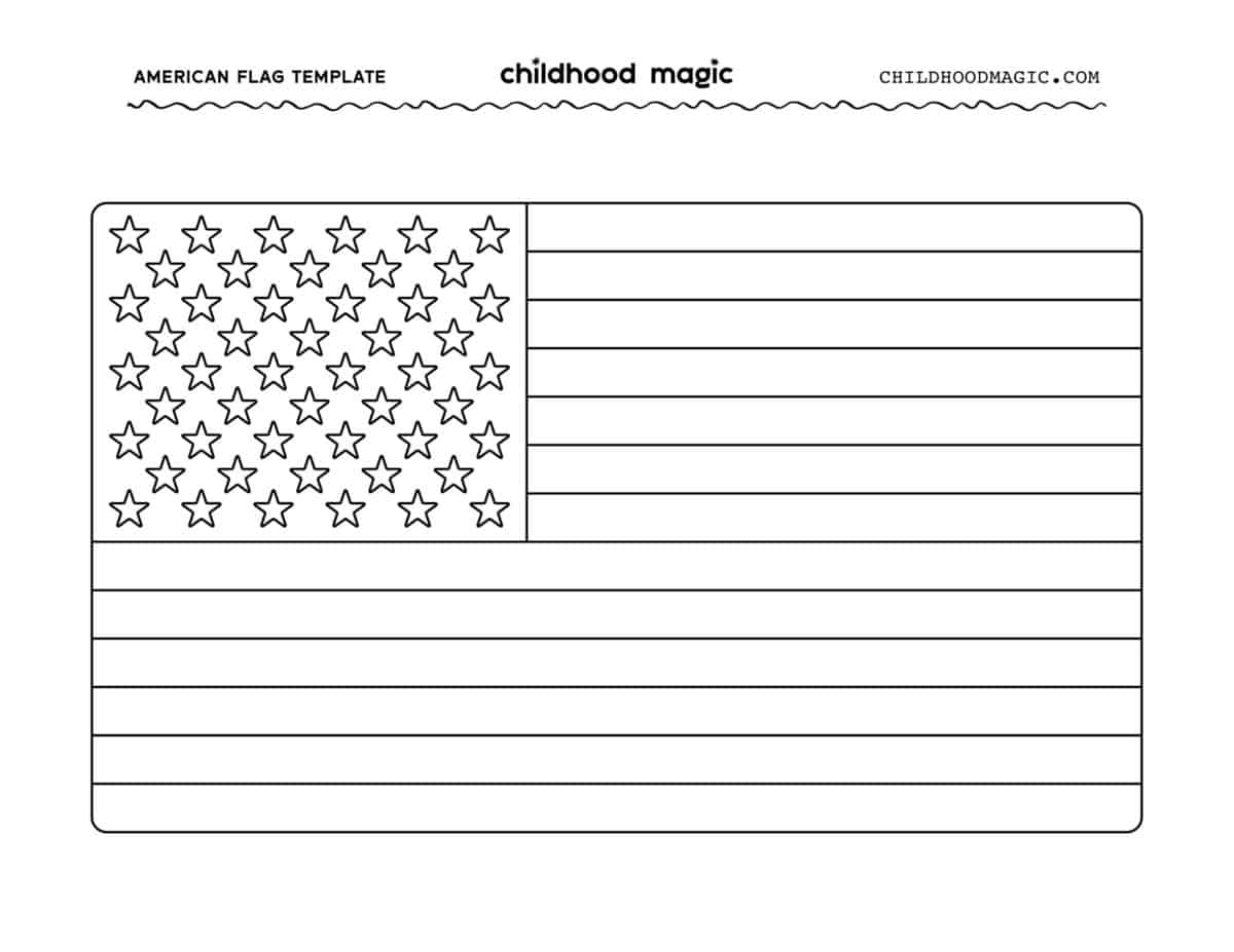 American Flag Printable Childhood Magic