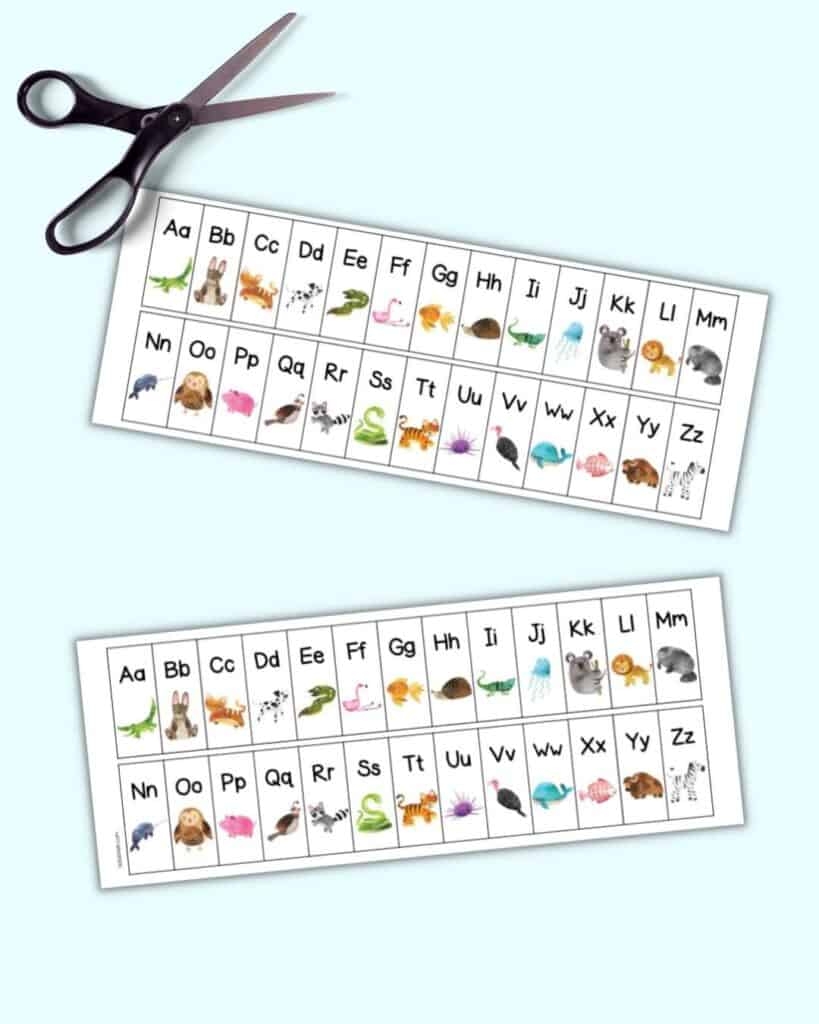 Free Printable Alphabet Strip