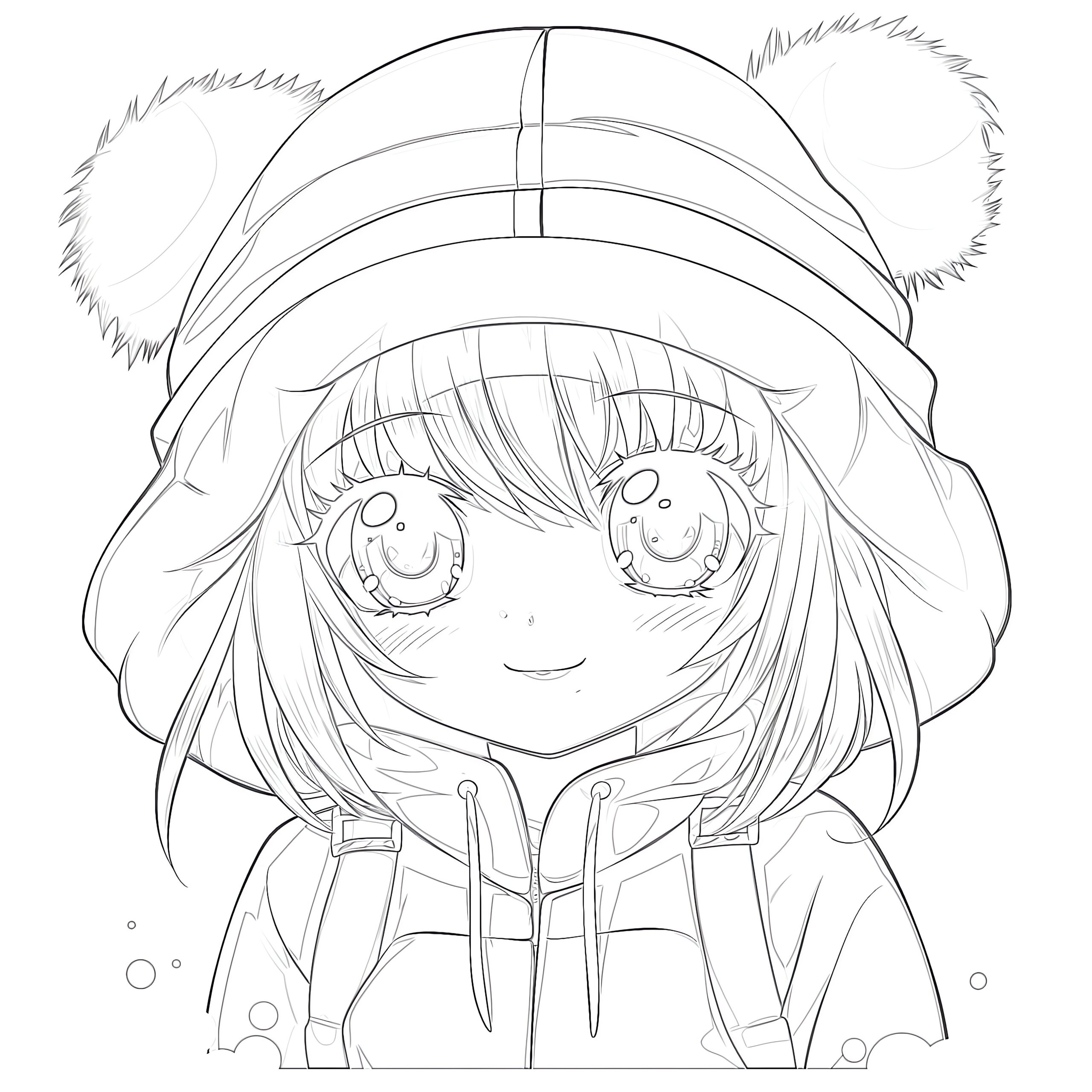 Anime Coloring Sheets Free Coloring Pages Mimi Panda 
