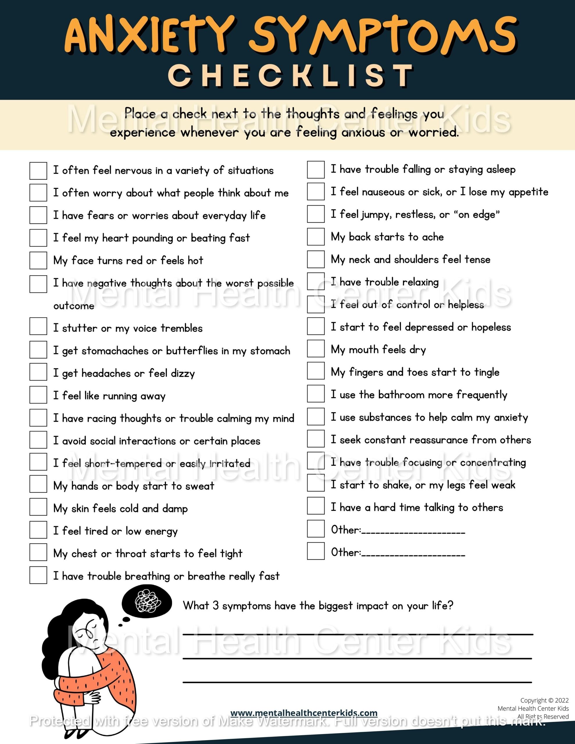 Anxiety Worksheets For Kids Worksheets Library
