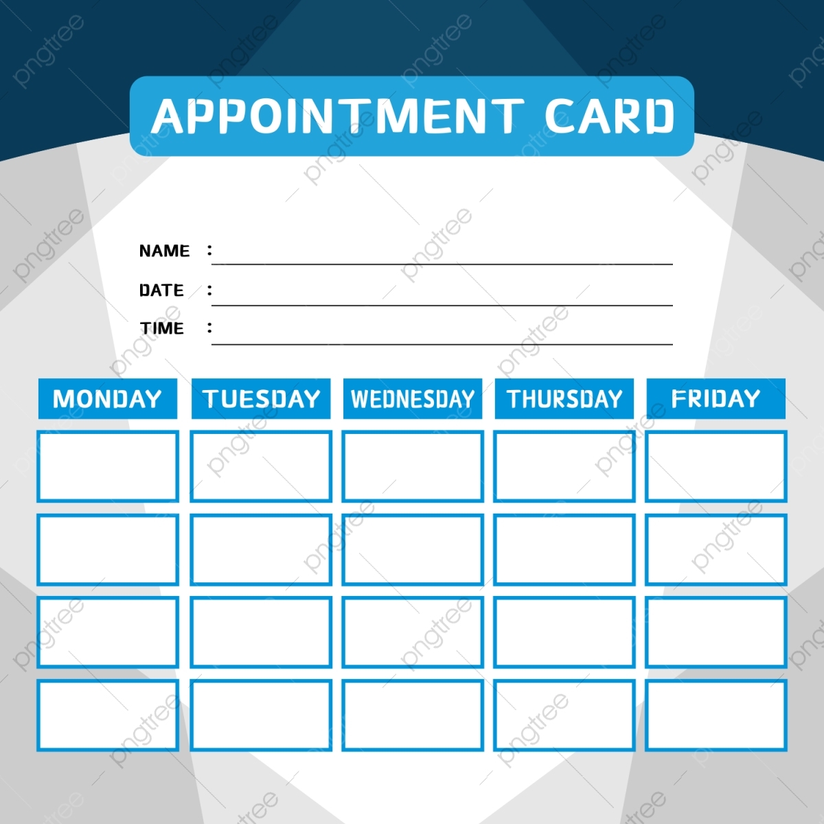 Free Printable Printable Appointment Card Template