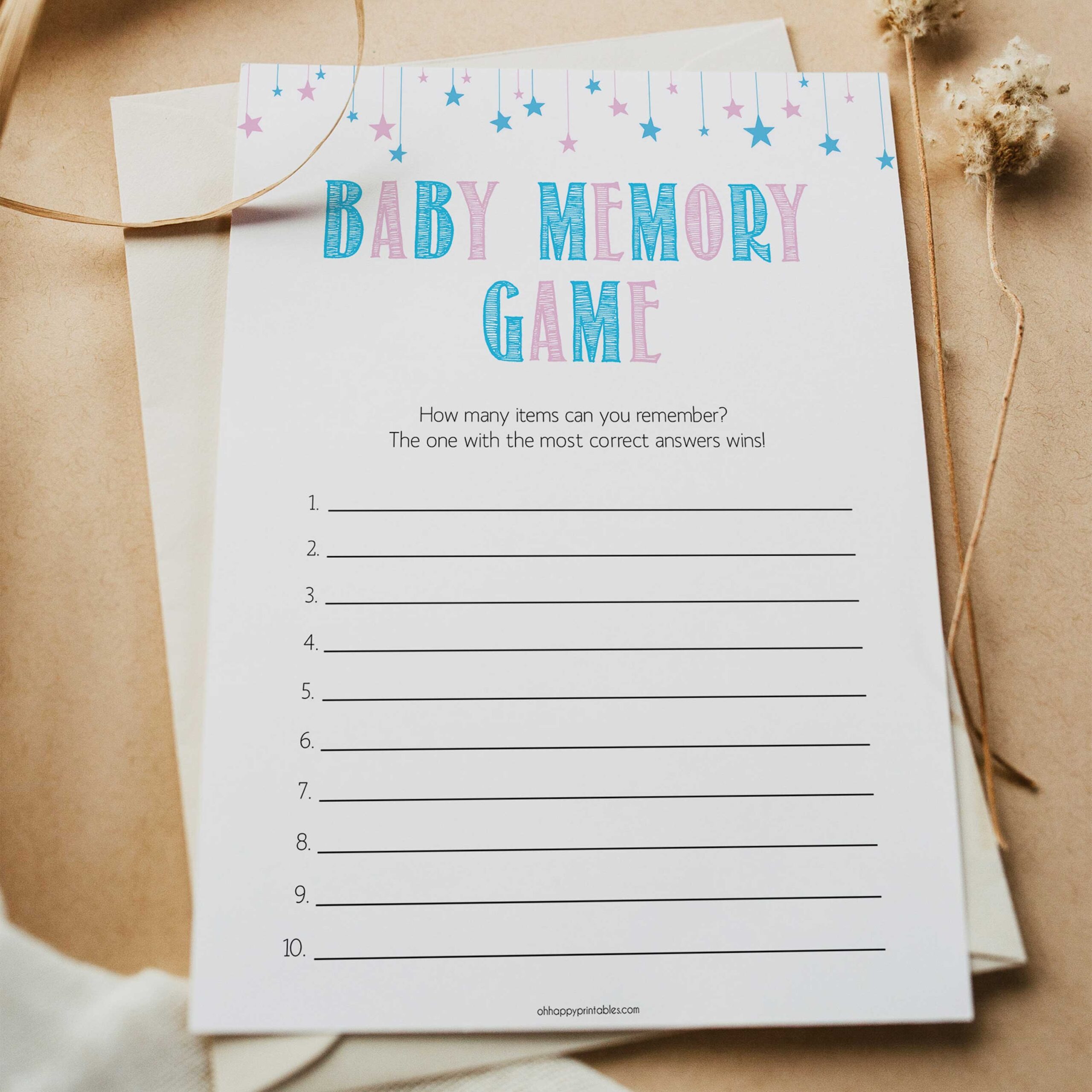 Baby Memory Game Gender Reveal Printable Baby Shower Games Worksheets Library