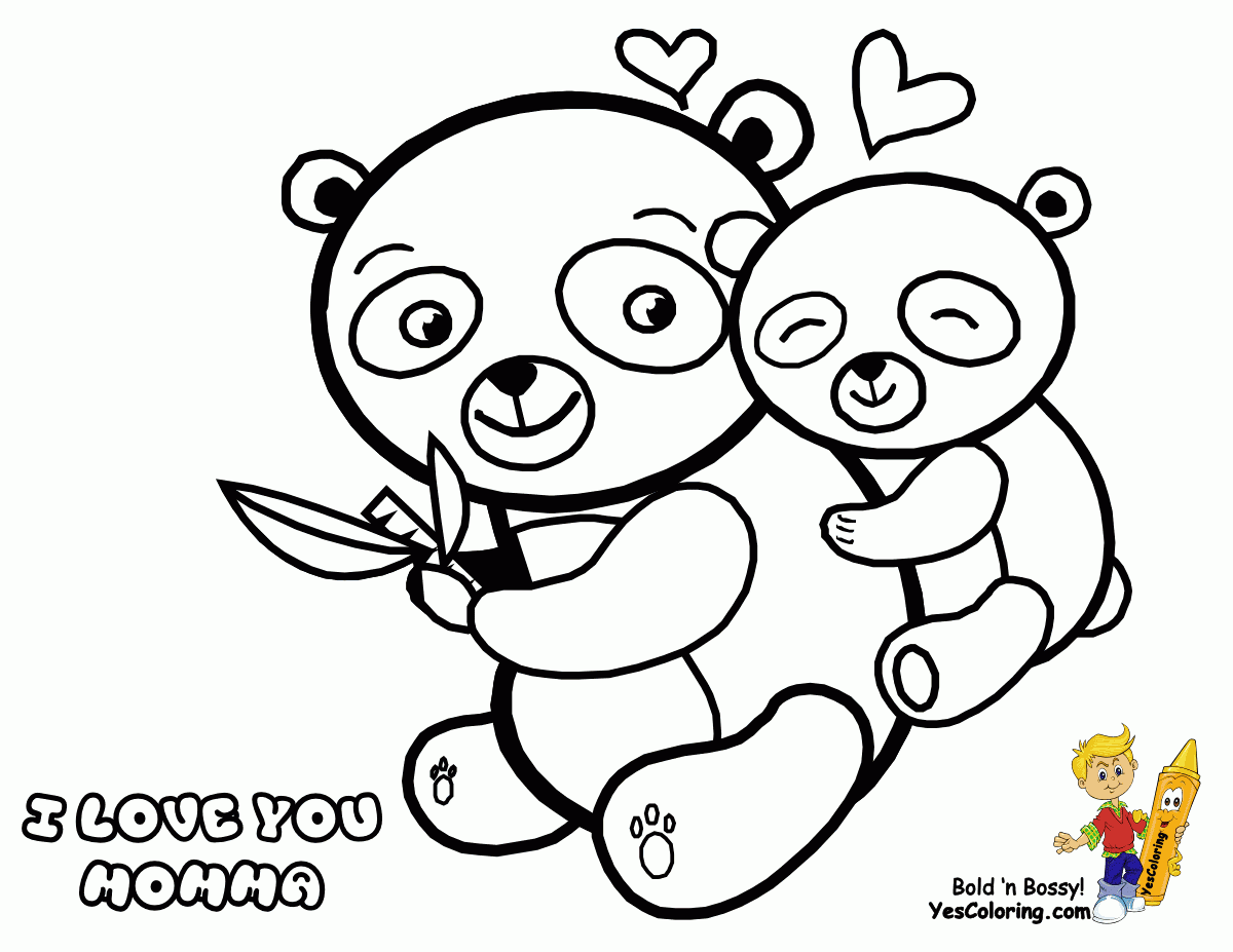 Free Printable Cute Panda Coloring Pages