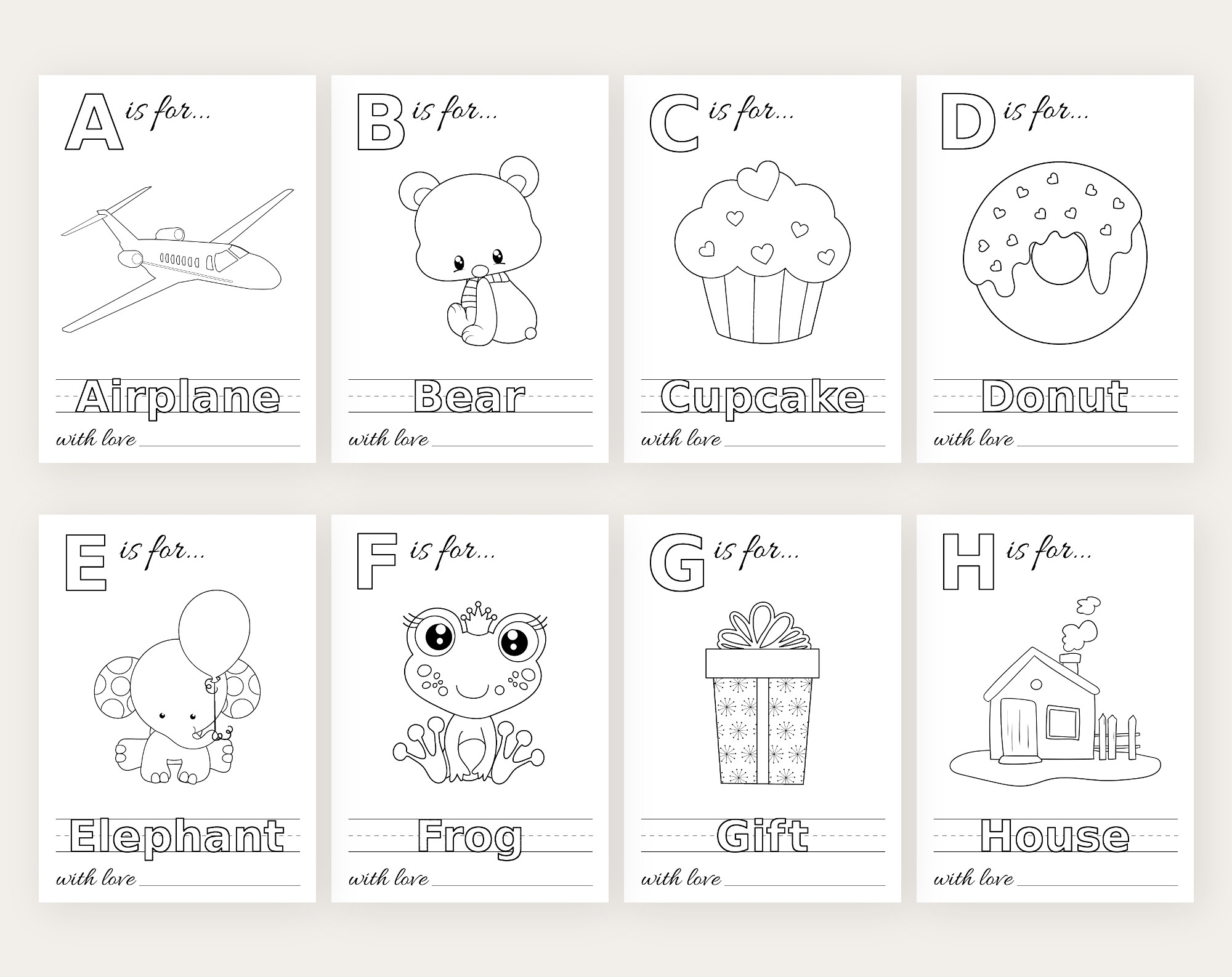 Babys First ABC Book Coloring Pages Baby Shower Activity Worksheets Library