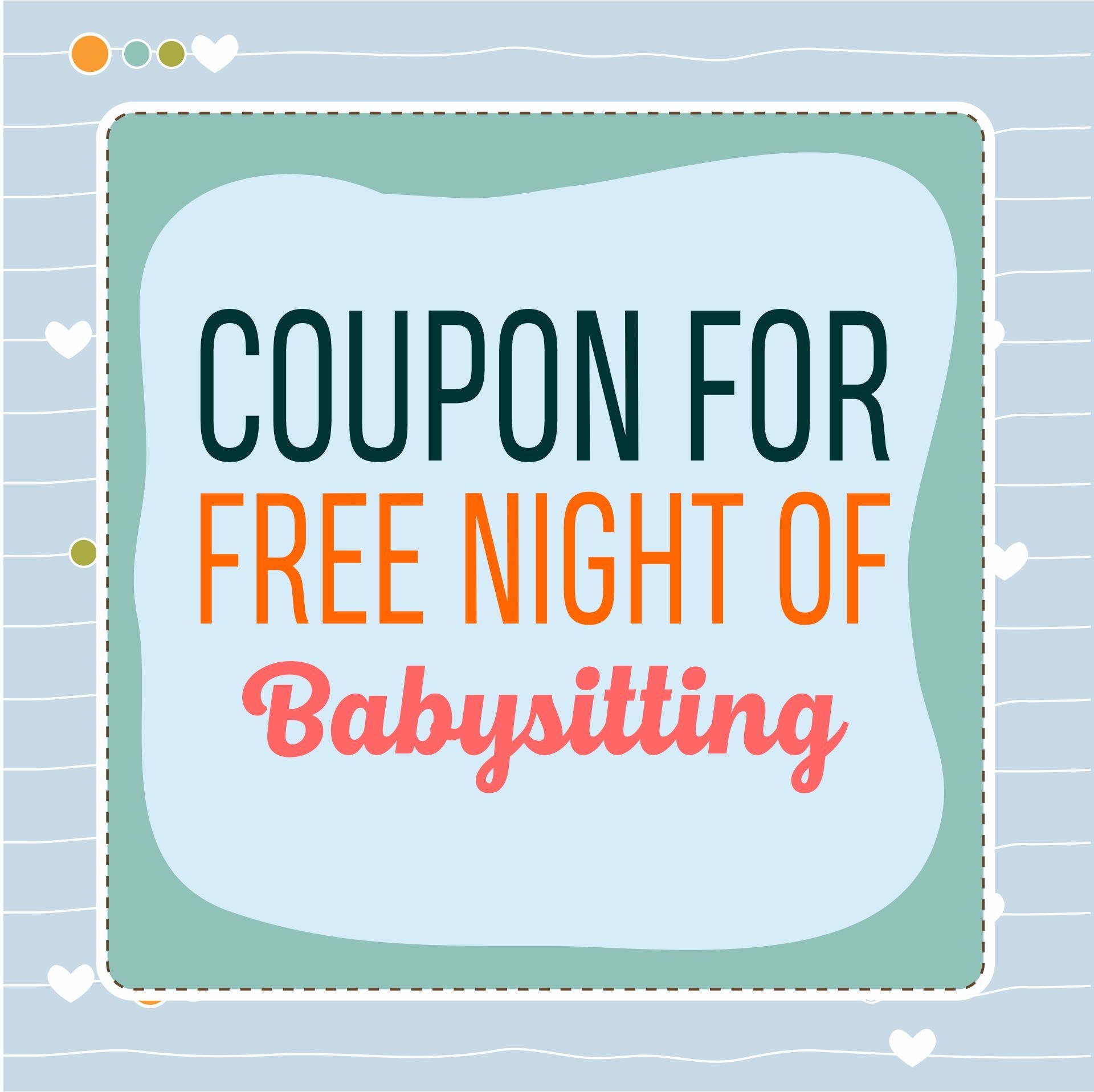 Free Babysitting Coupon Printable