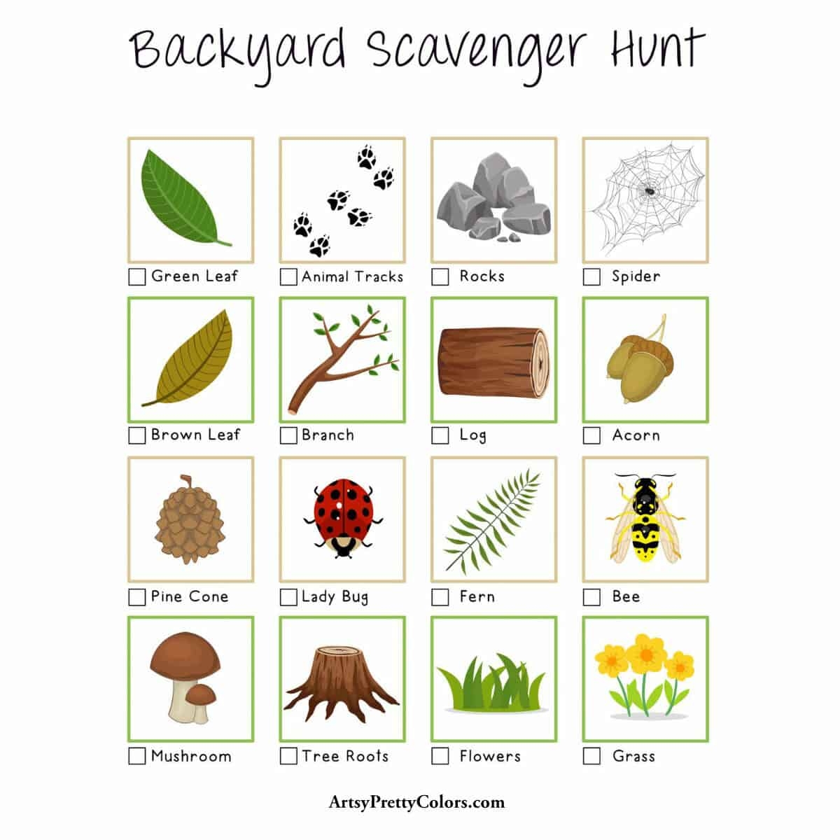 Free Printable Outdoor Scavenger Hunt