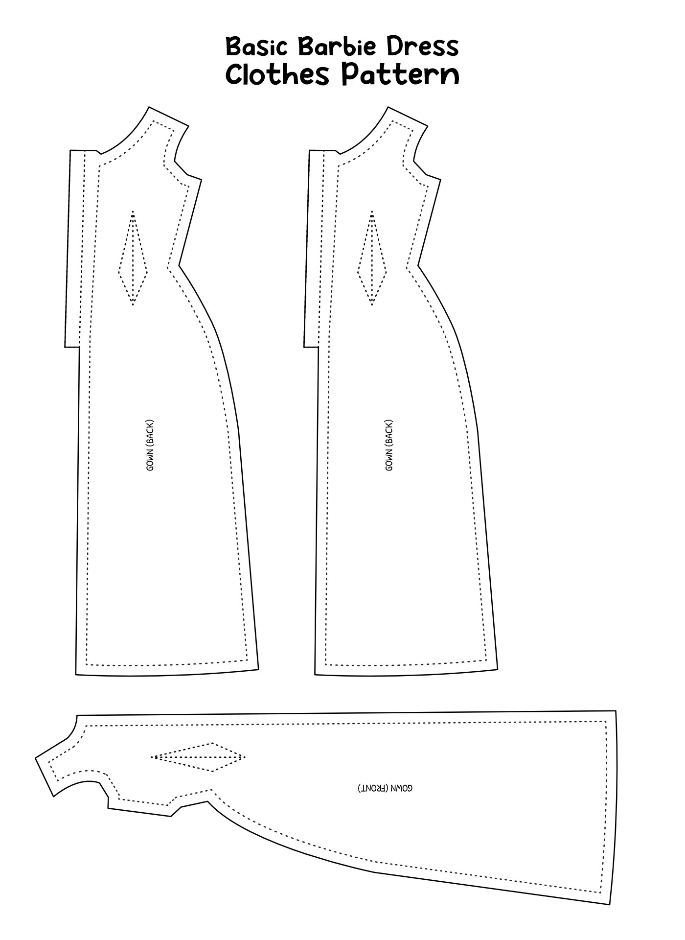 Barbie Dress Patterns Free Printable