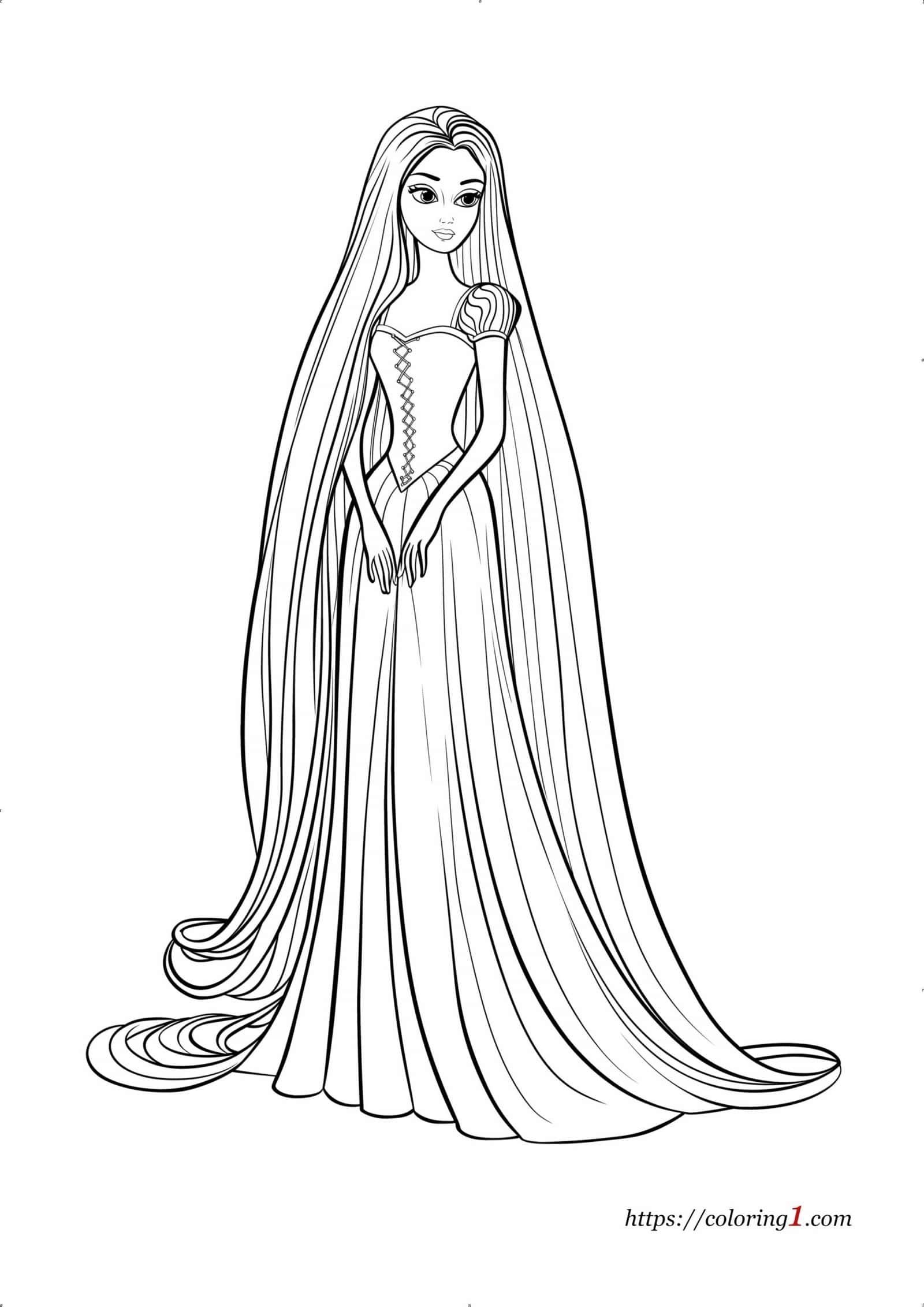 Rapunzel Free Printable Coloring Pages