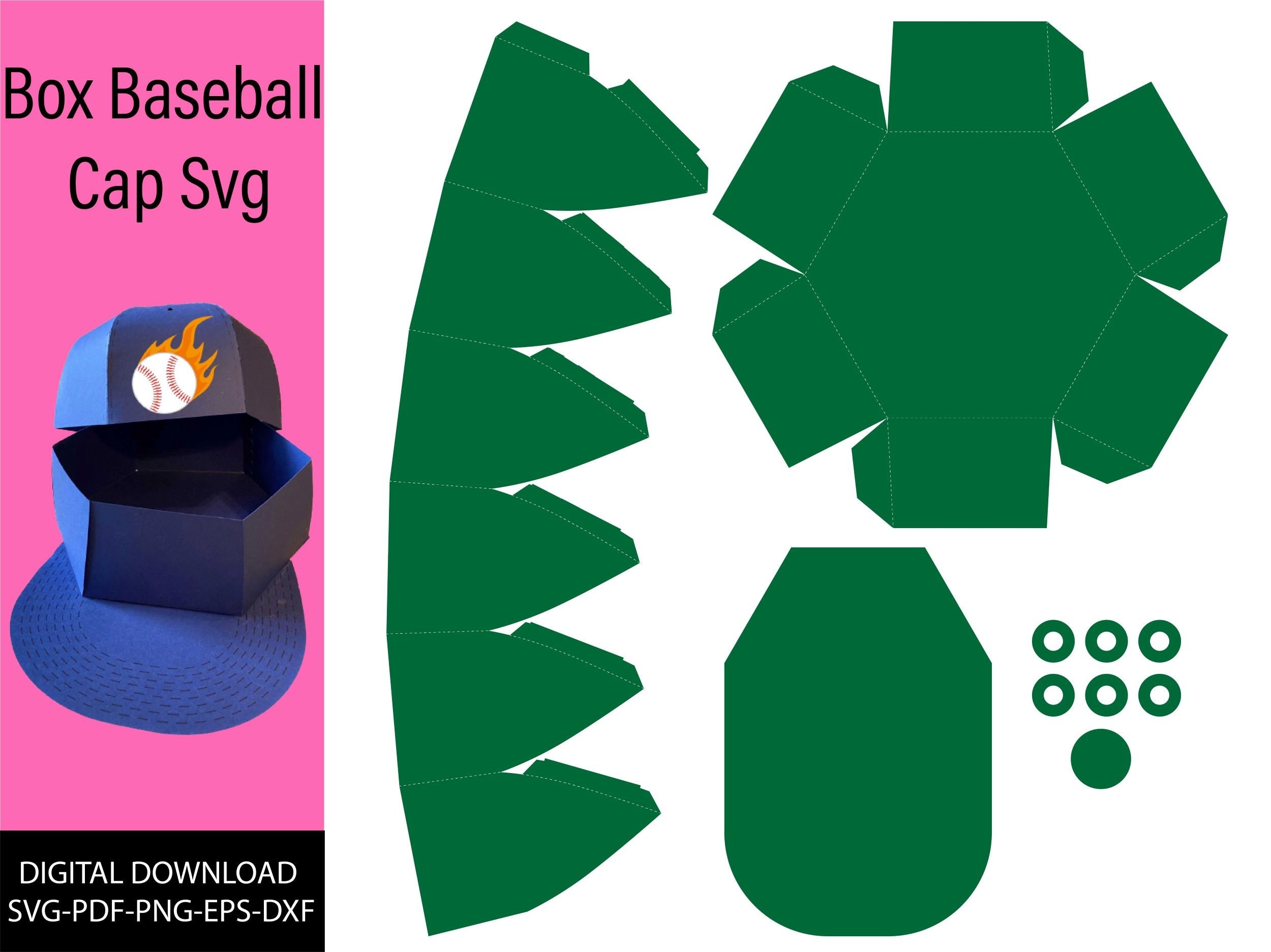 Baseball Cap Box Svg Baseball Cap Template Printable Gift Box Svg Baseball Cap Svg Cricut Silhouette Dxf