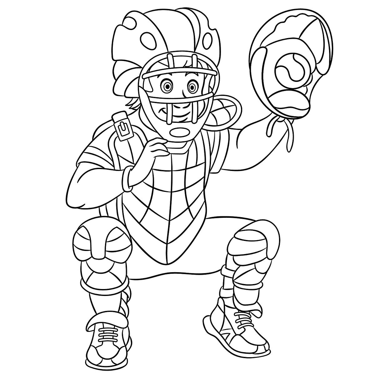 Free Baseball Coloring Pages Printables