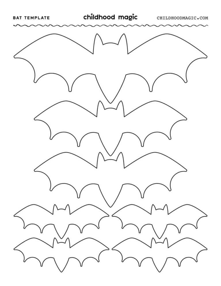 Bat Template Childhood Magic