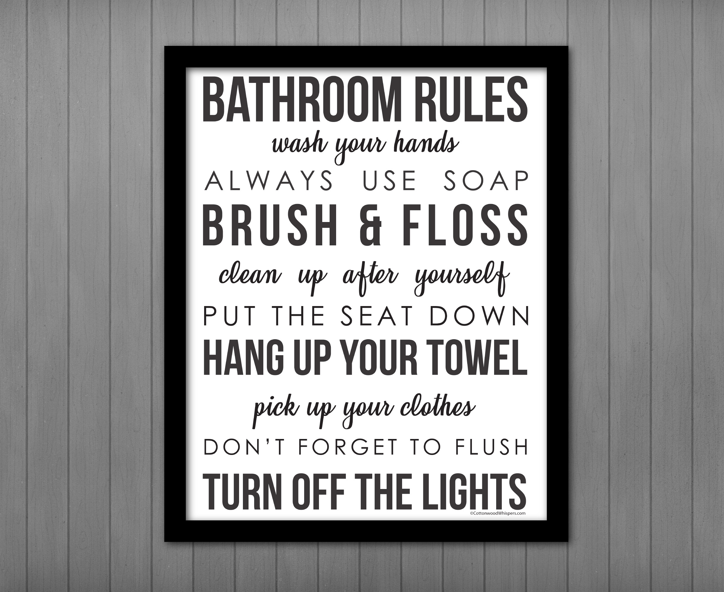 Bathroom Sign Printable Free