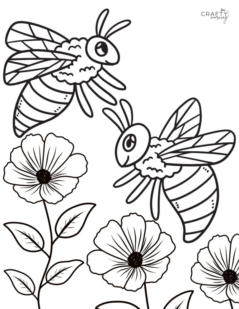 Bee Coloring Pages To Print Crafty Morning