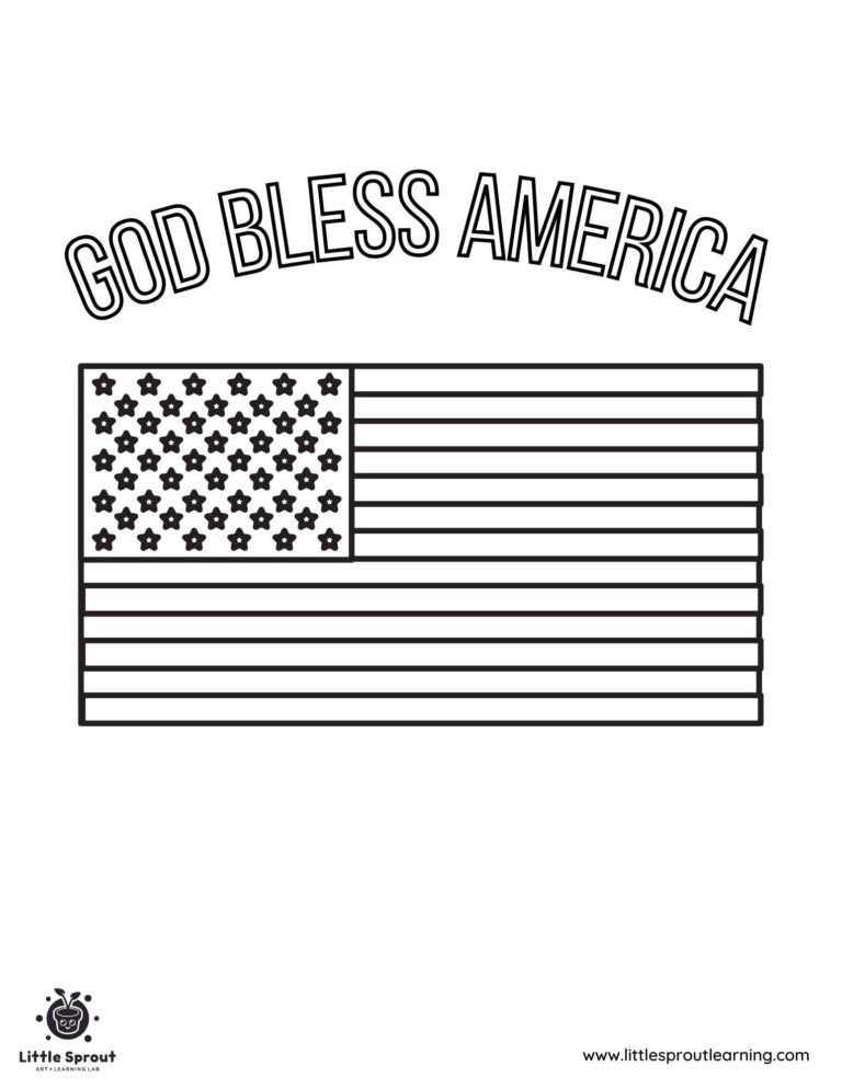 Best 10 American Flag Coloring Pages Little Sprout