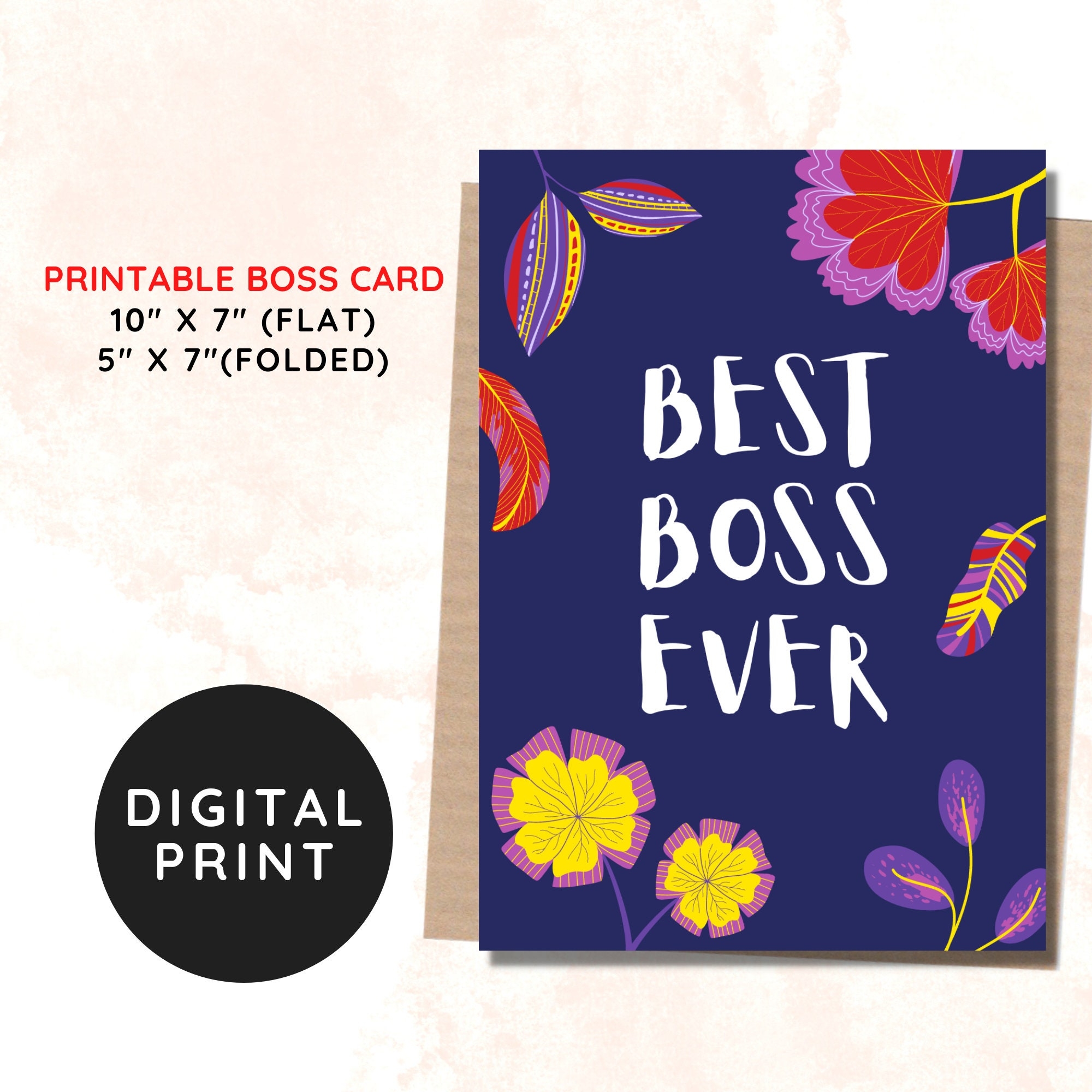 Best Boss Card - Printable Free