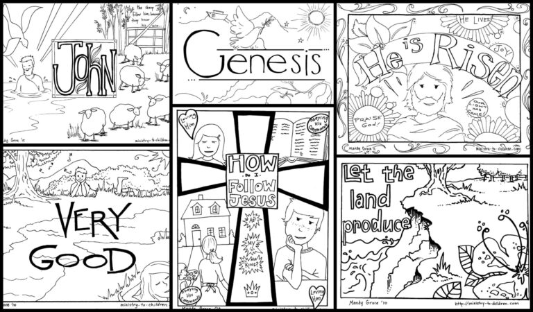 Bible Coloring Pages For Kids Download Now Free Christian PDF 