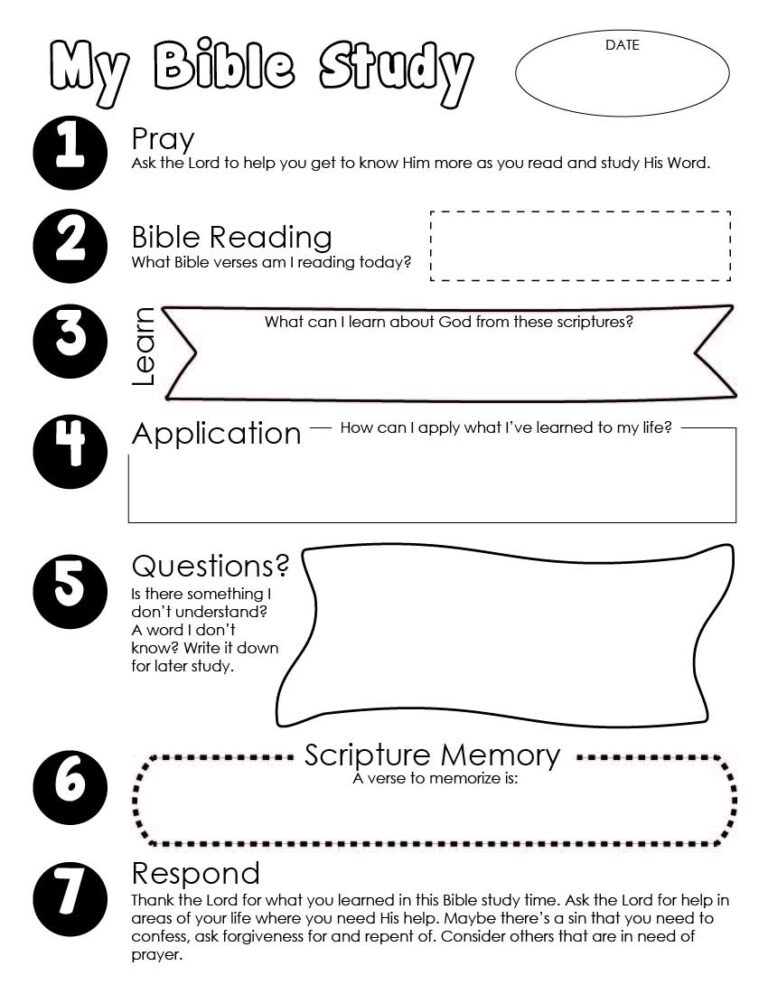 Bible Study Guide For Kids FREE Printable Wildly Anchored Worksheets Library