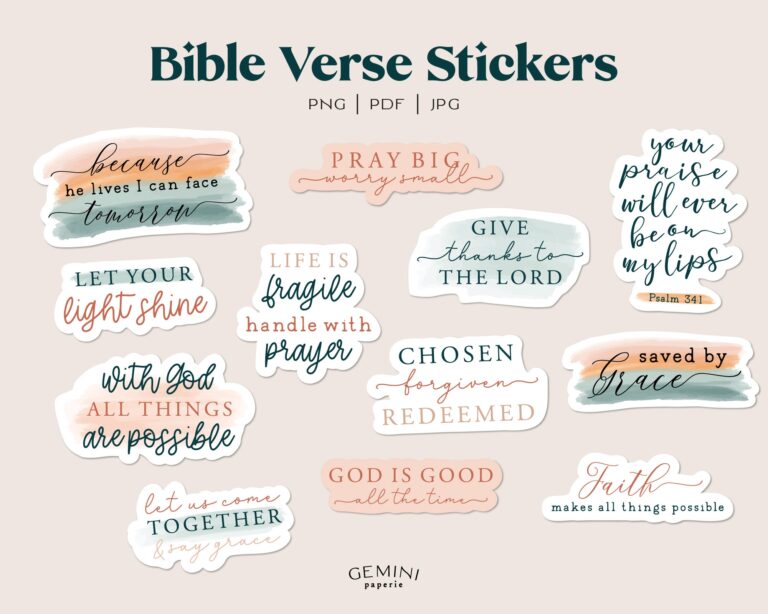 Bible Verse Sticker Bundle Religious Quote Stickers Religious 