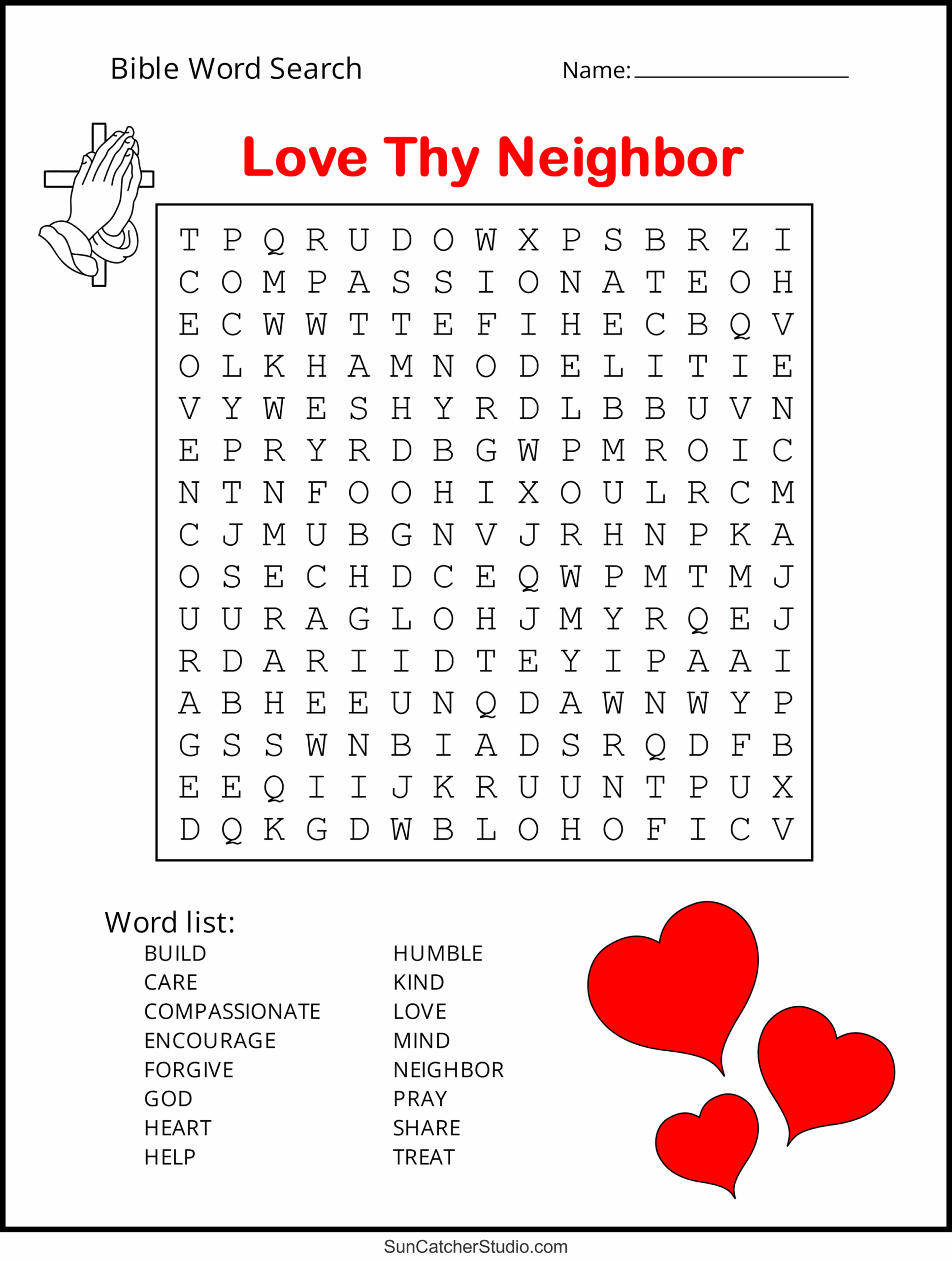 Bible Word Search Printable Free