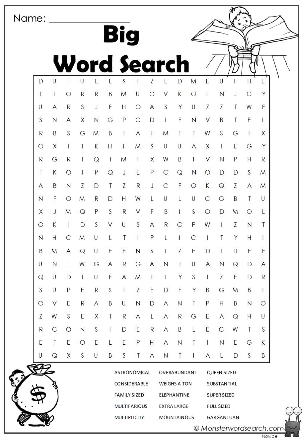 Free Large Printable Word Searches