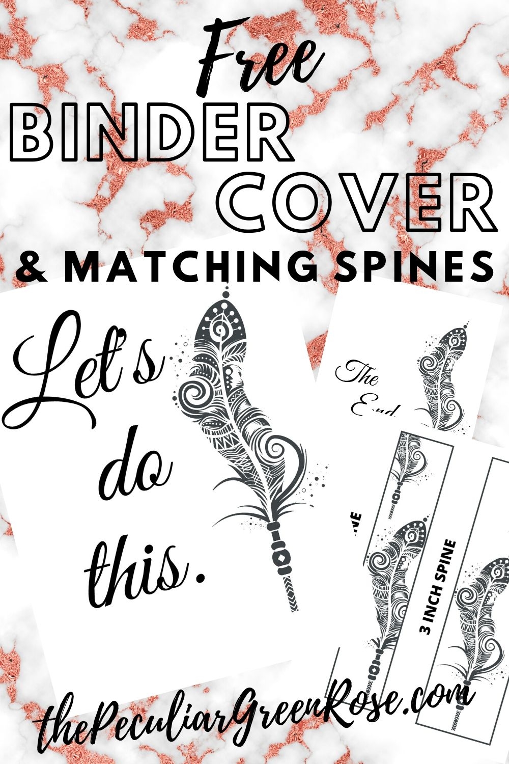 Binder Cover And Spine Templates The Peculiar Green Rose