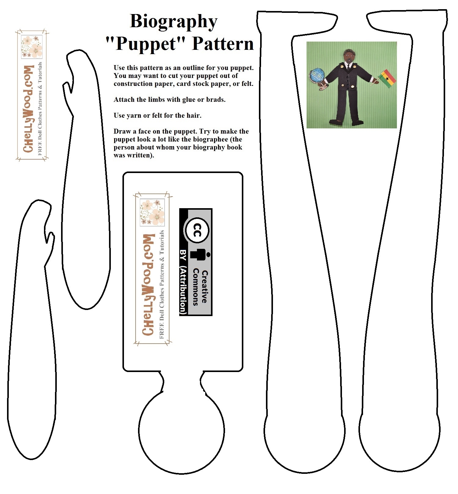 Biography Puppet Pattern And An Ironic BackToSchool story Free 