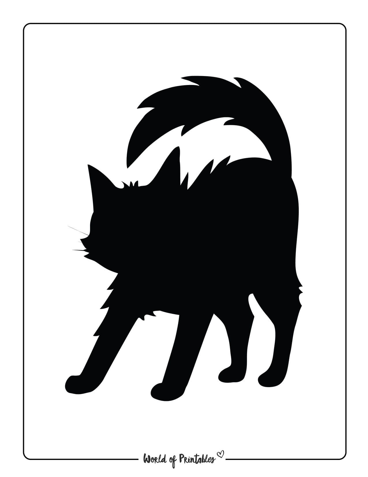 Free Printable Black Cat Silhouette